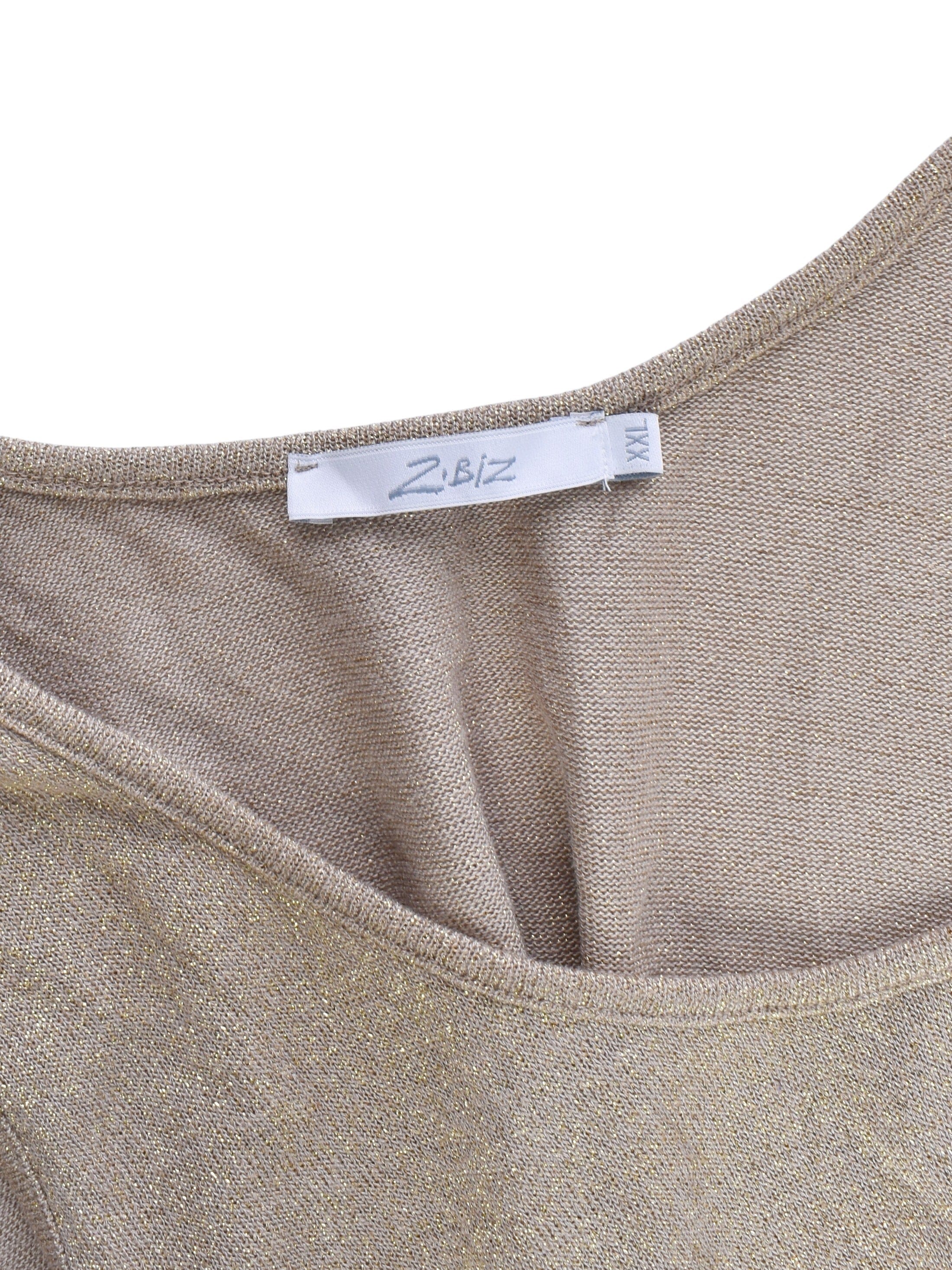 2-Biz Top - XXL / Guld / Kvinde - SassyLAB Secondhand