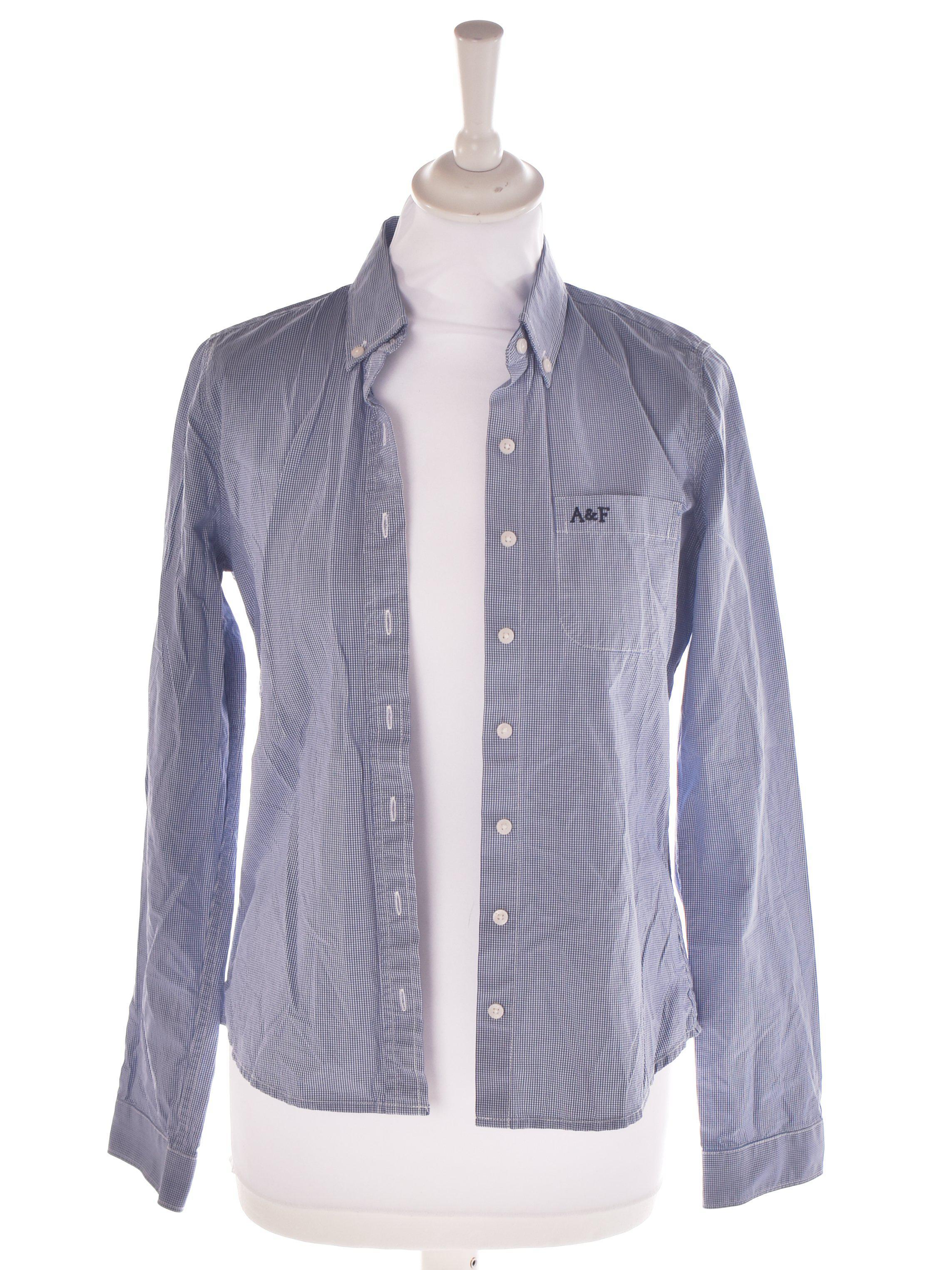Abercrombie & Fitch Skjorte - S / Blå / Kvinde - SassyLAB Secondhand