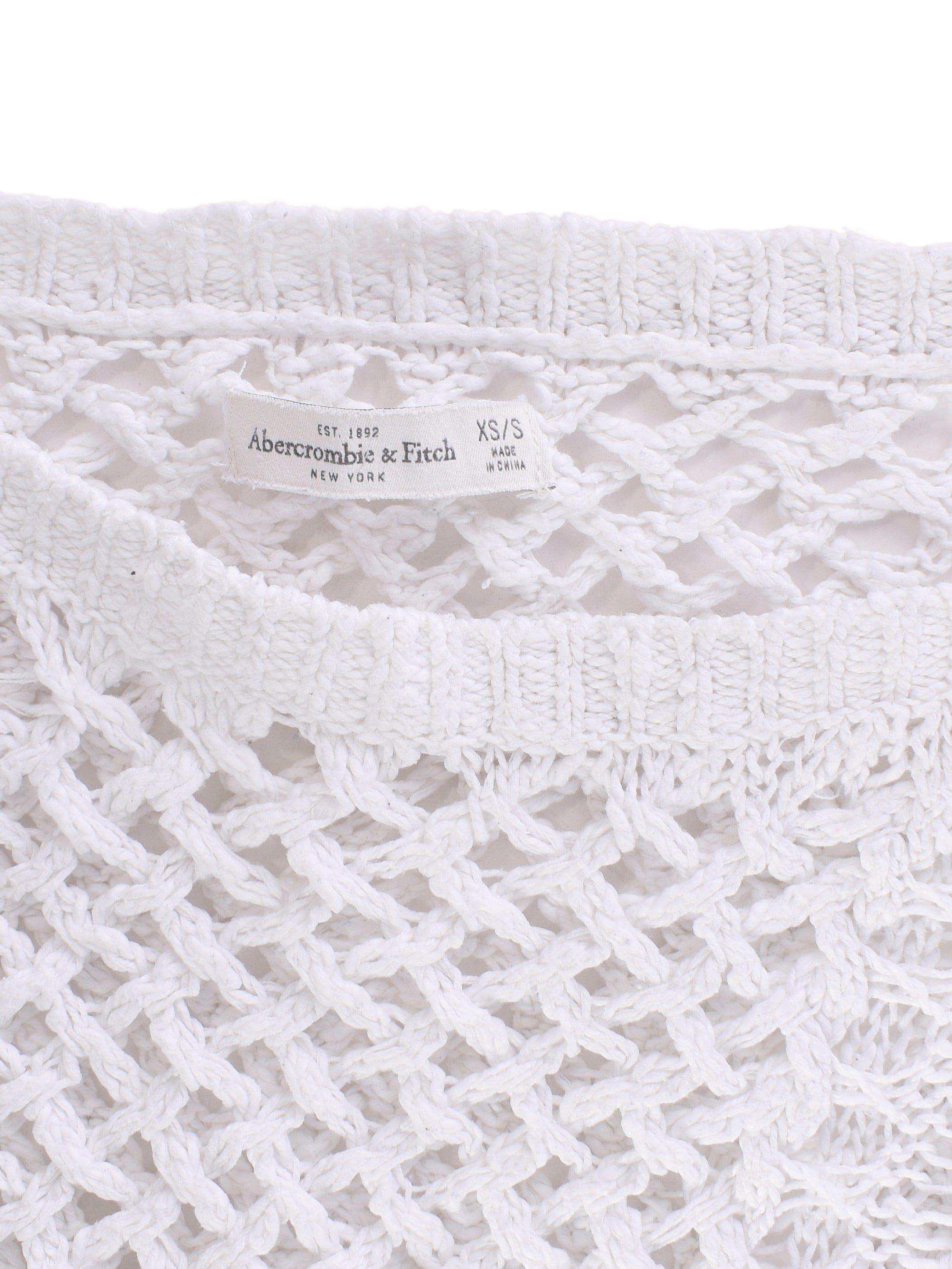 Abercrombie & Fitch Sweater - XS/S / Hvid / Kvinde - SassyLAB Secondhand