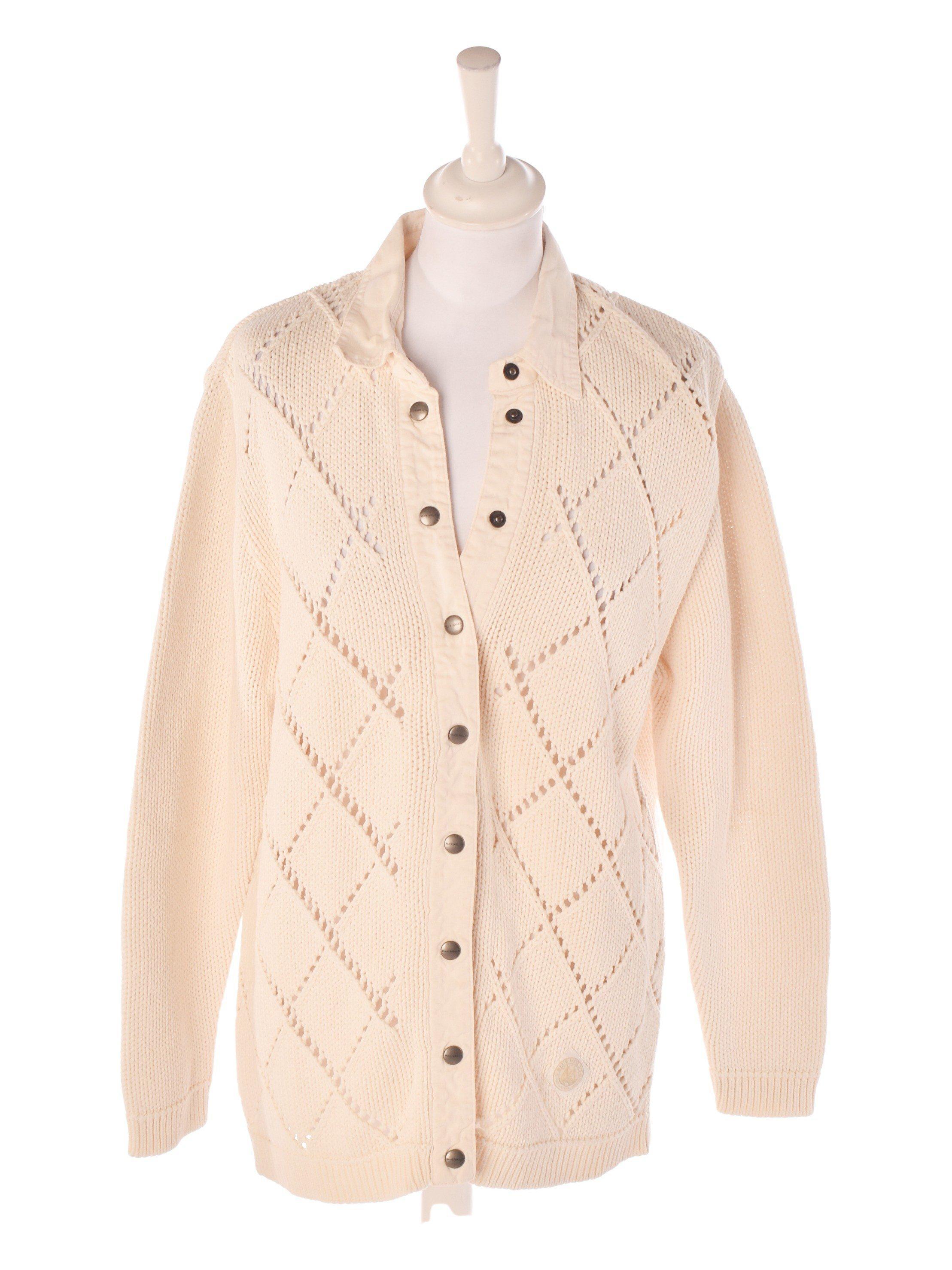 Blue Willi's Cardigan - M / Hvid / Kvinde - SassyLAB Secondhand