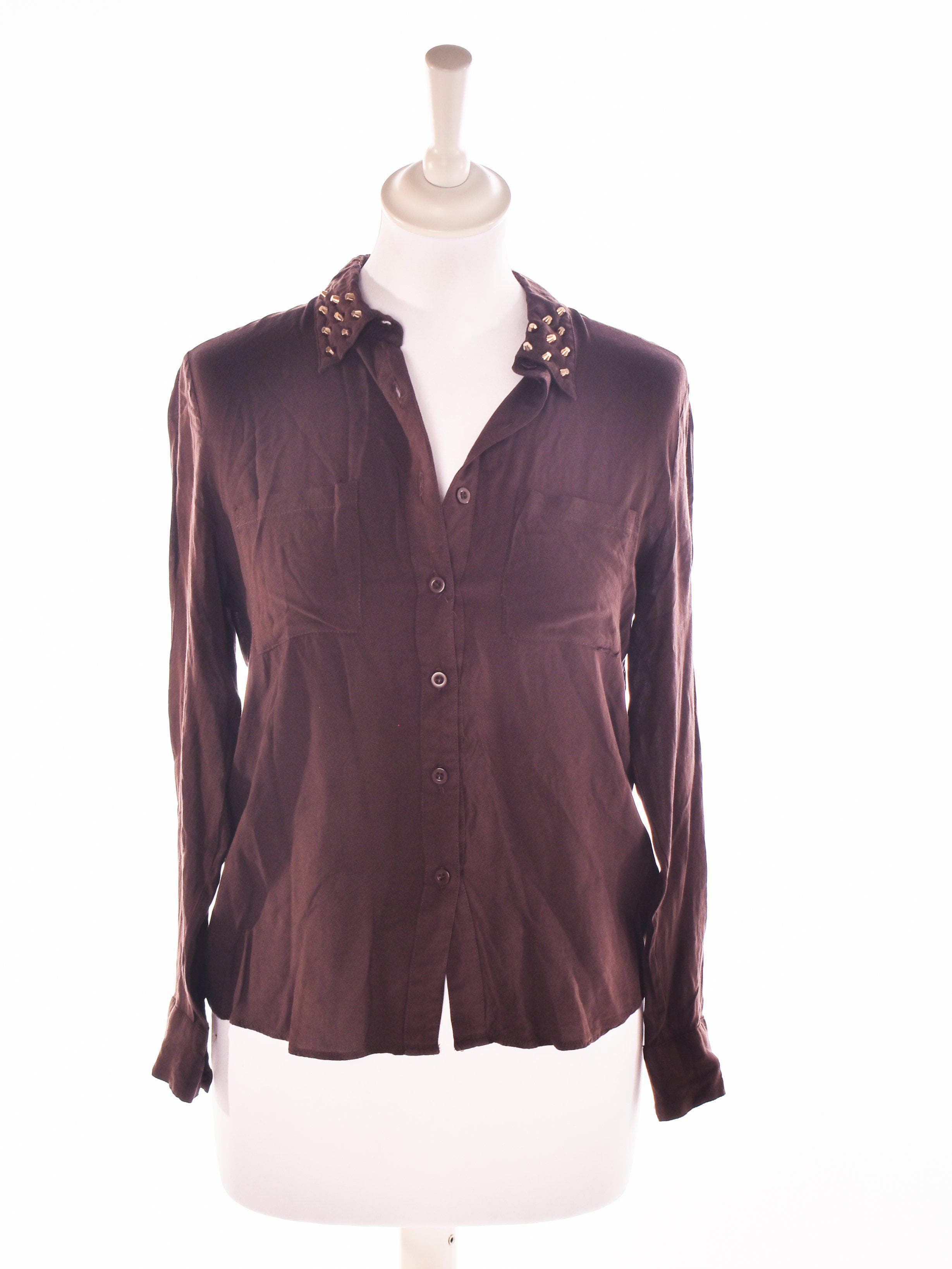Countess Skjorte - S / Brun / Kvinde - SassyLAB Secondhand