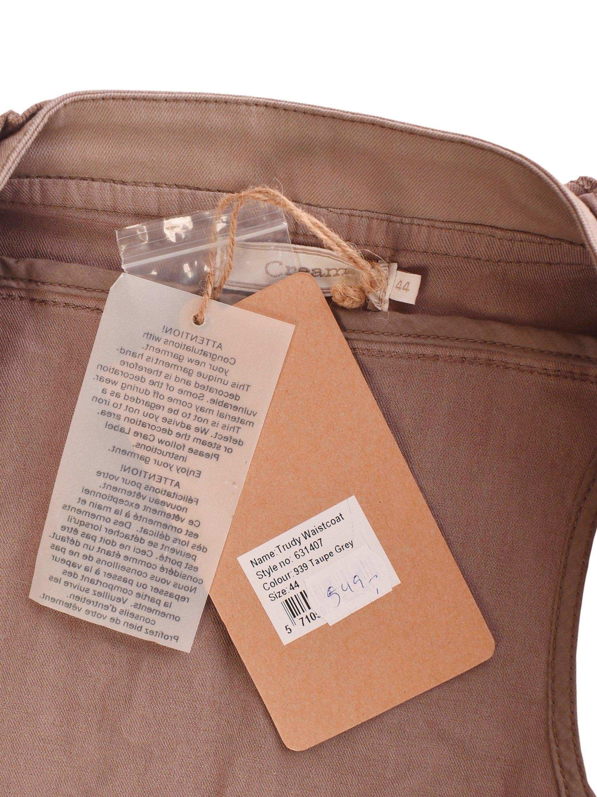 Cream Vest - 44 / Brun / Kvinde - SassyLAB Secondhand