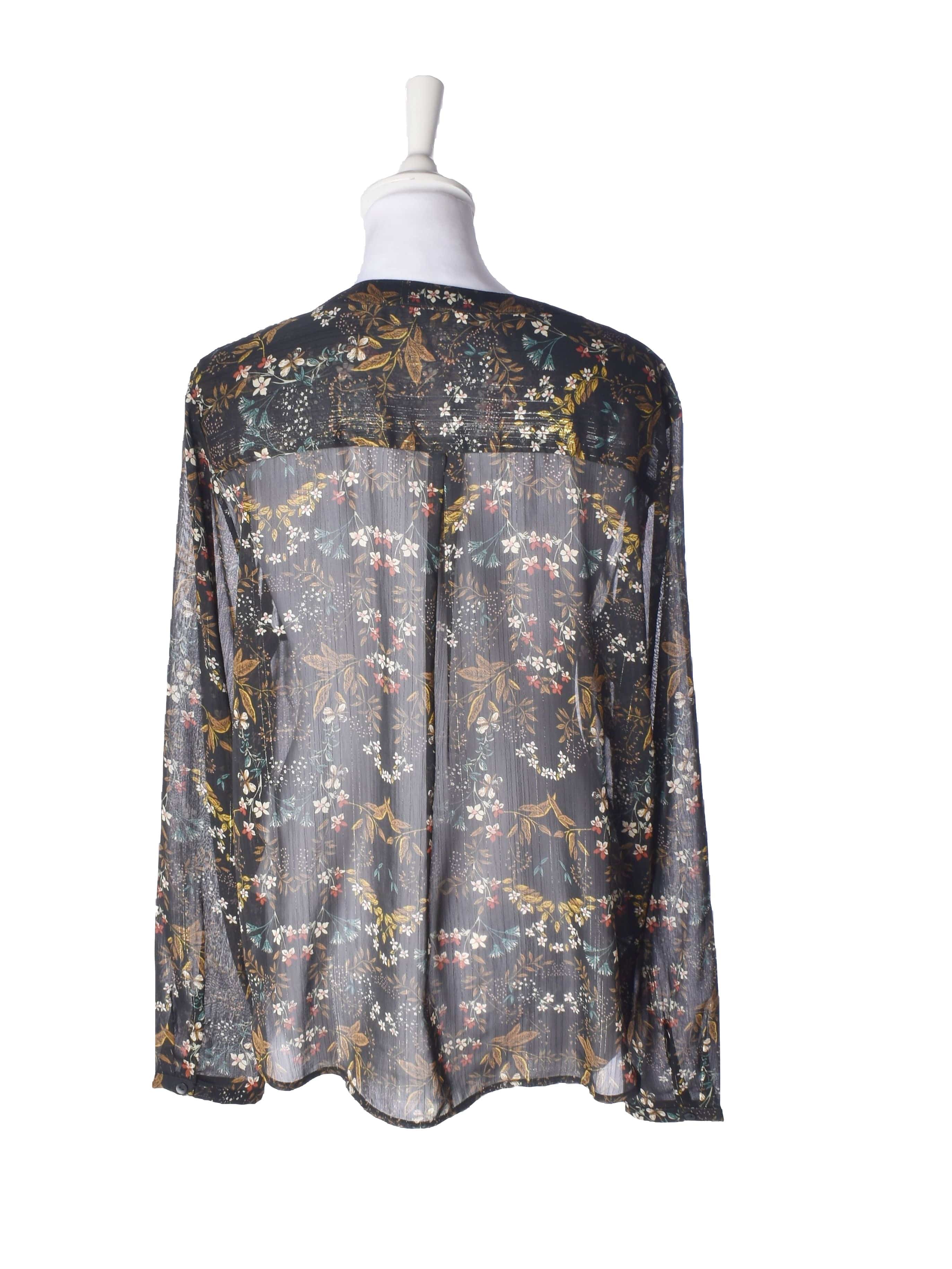 Fransa Skjorte - M / Blomstret / Kvinde - SassyLAB Secondhand