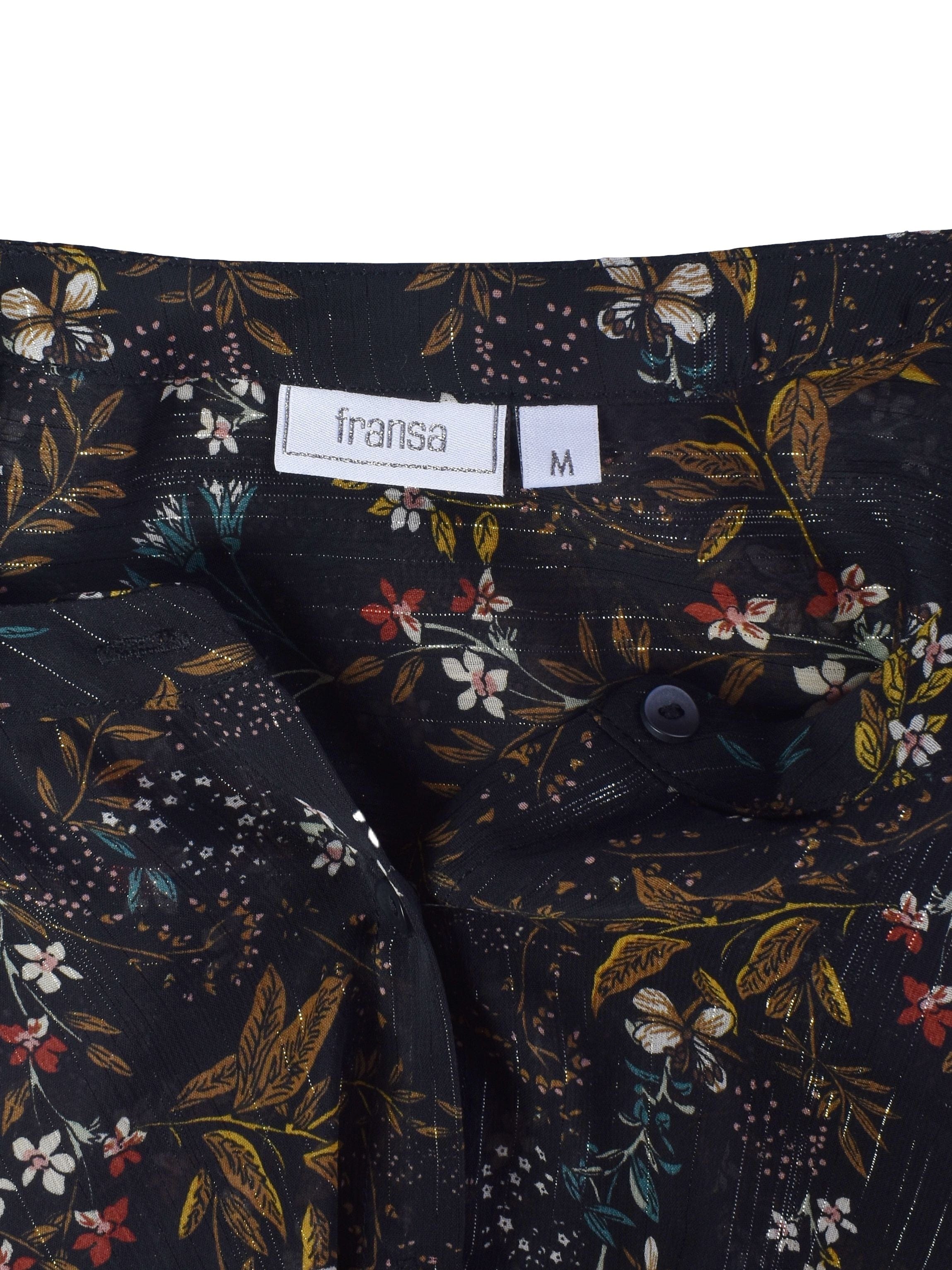 Fransa Skjorte - M / Blomstret / Kvinde - SassyLAB Secondhand