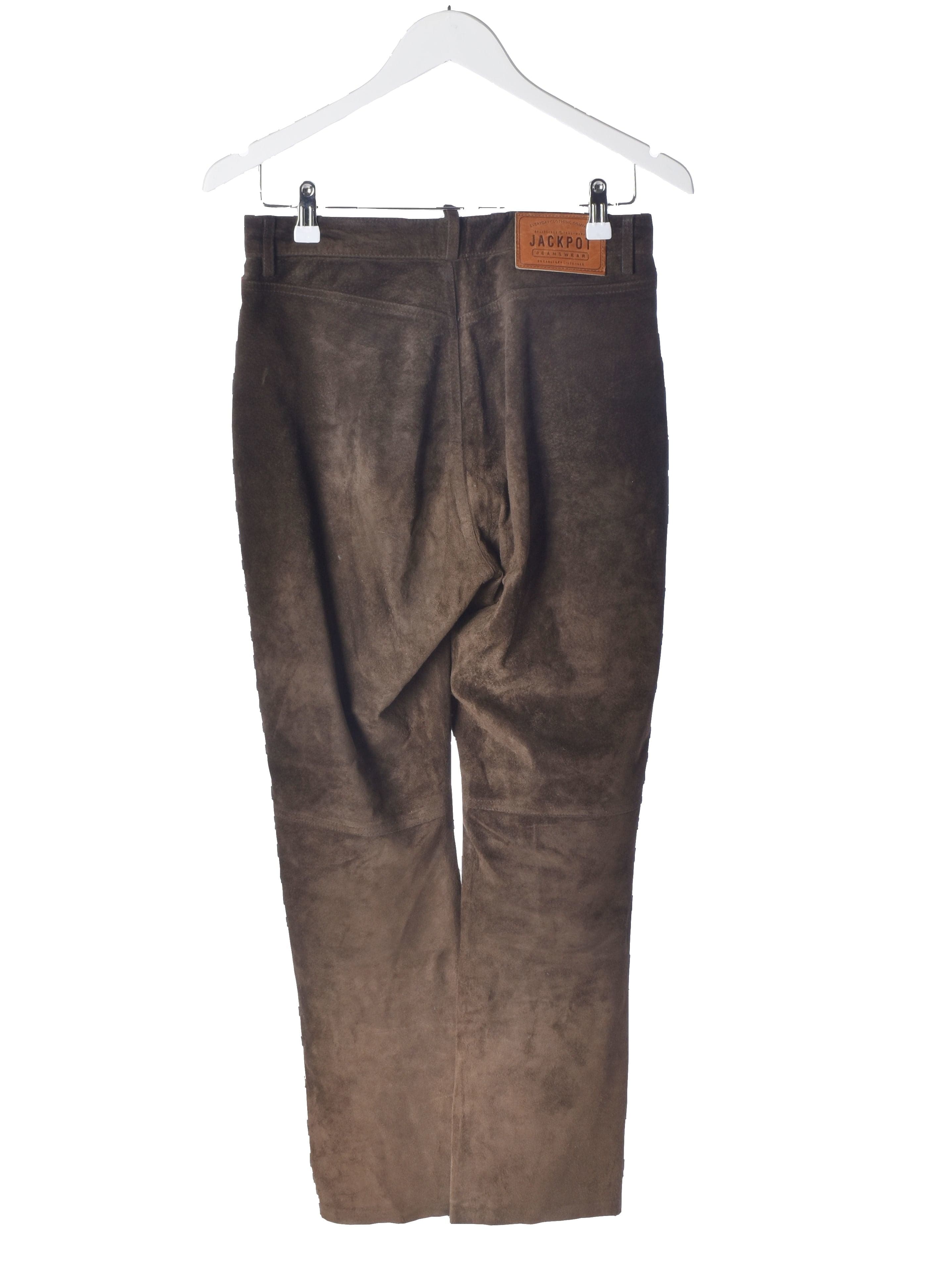 Jackpot Ruskinds Bukser - 29 / Brun / Kvinde - SassyLAB Secondhand