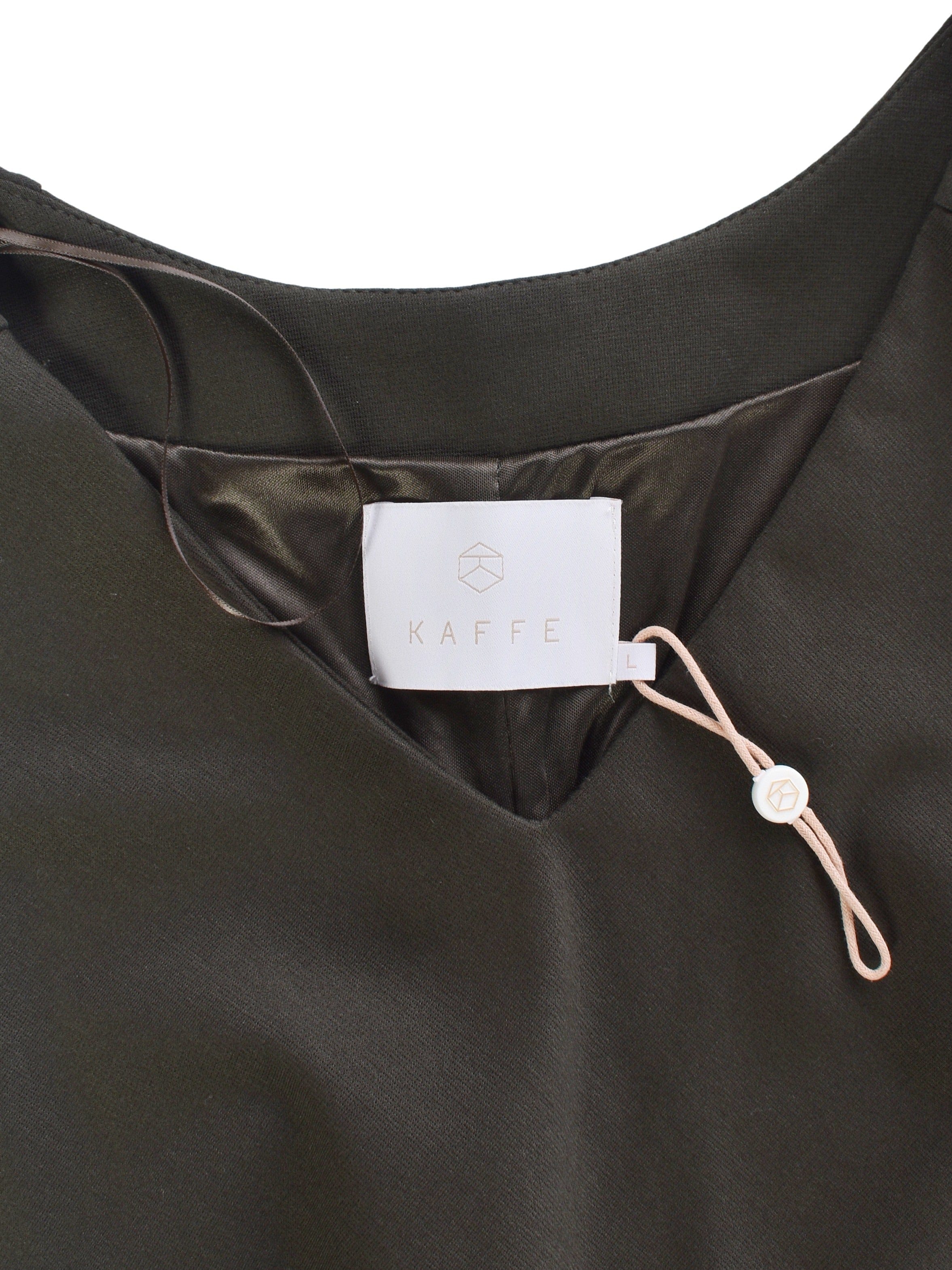 Kaffe Kjole - L / Grøn / Kvinde - SassyLAB Secondhand