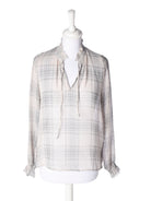 Neo Noir Bluse - XS / Beige / Kvinde - SassyLAB Secondhand