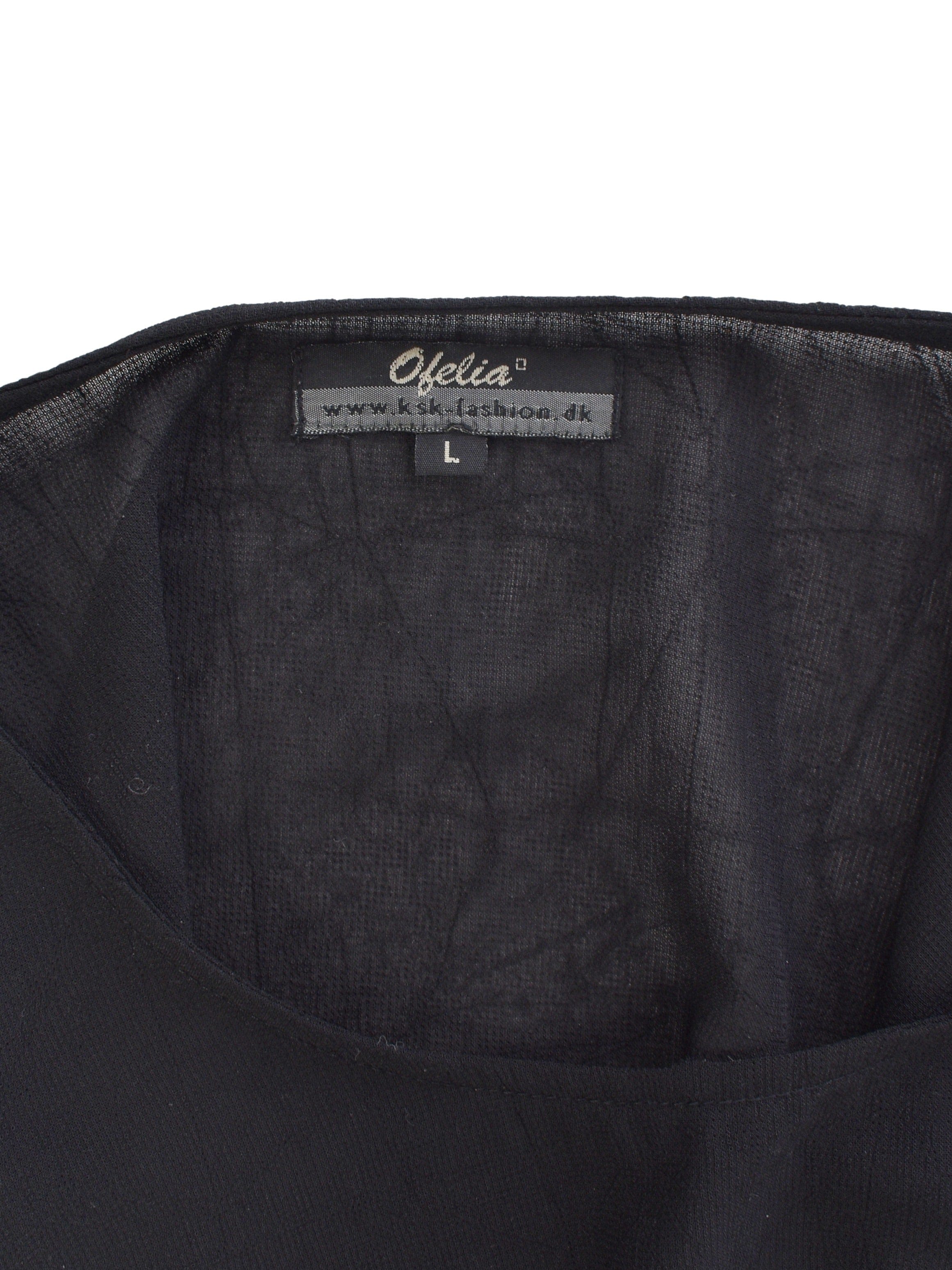 Ofelia Bluse - L / Sort / Kvinde - SassyLAB Secondhand