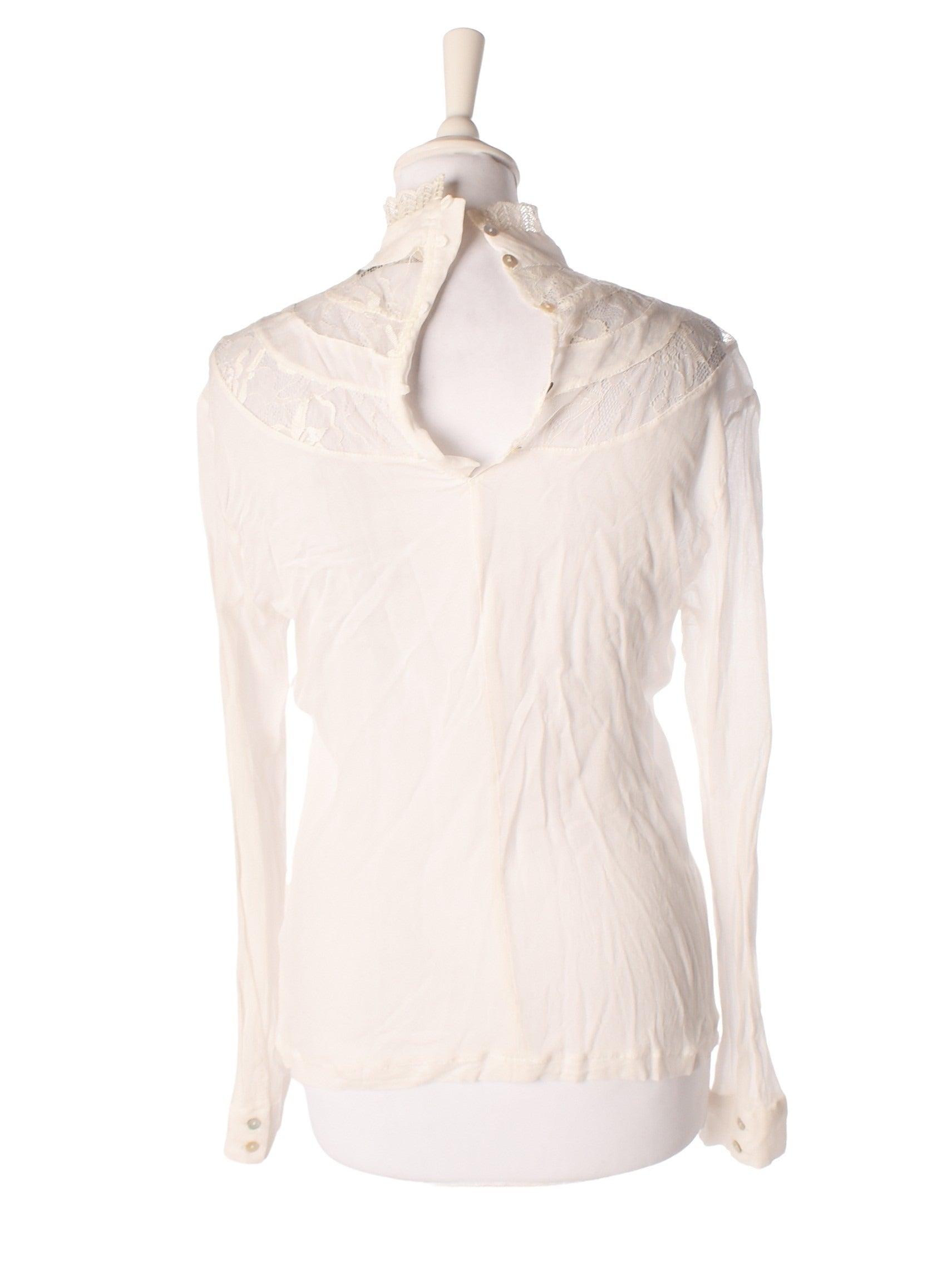 Philosophy Blues Original Rullekrave - 36 / Hvid / Kvinde - SassyLAB Secondhand