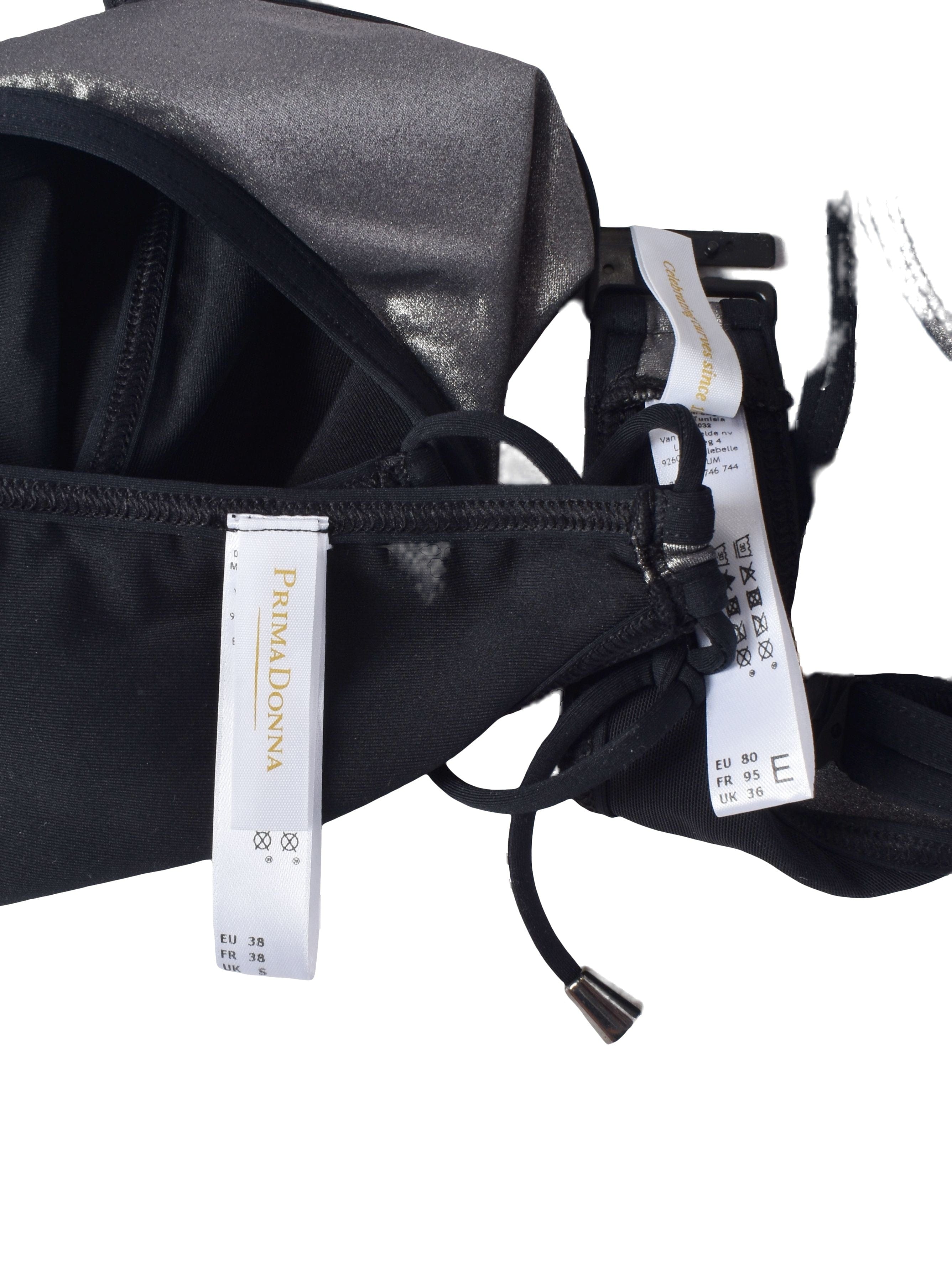 PrimaDonna Bikini - 38/E80 / Sølv / Kvinde - SassyLAB Secondhand