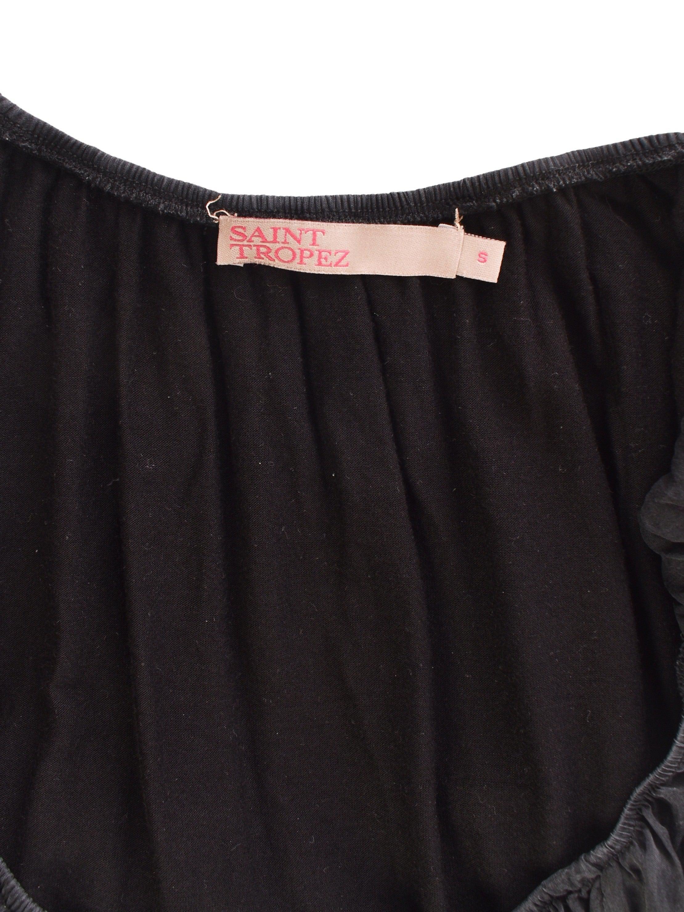 Saint Tropez Bluse - S / Sort / Kvinde - SassyLAB Secondhand
