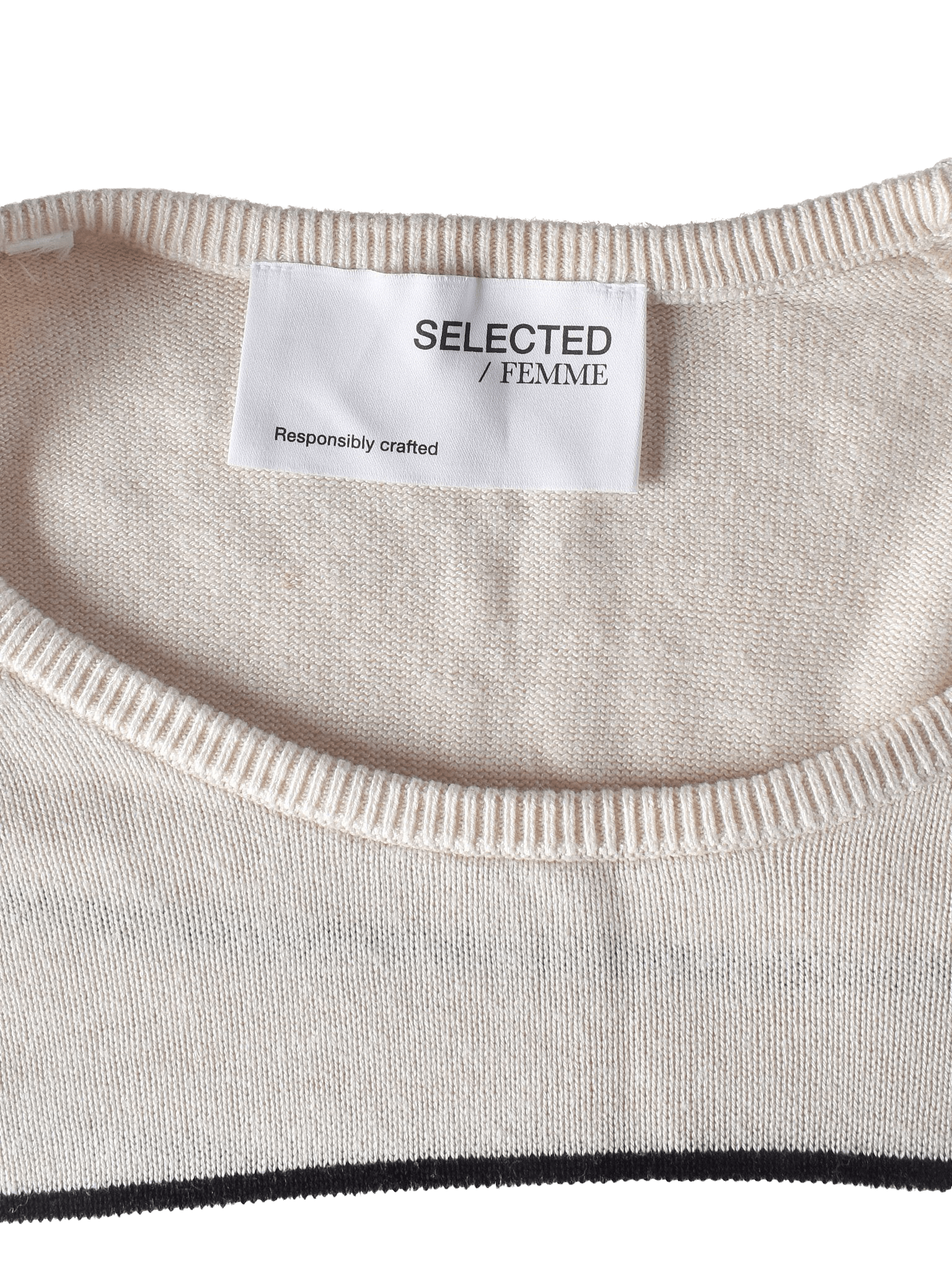 Selected Femme Pullover - M / Beige / Kvinde - SassyLAB Secondhand