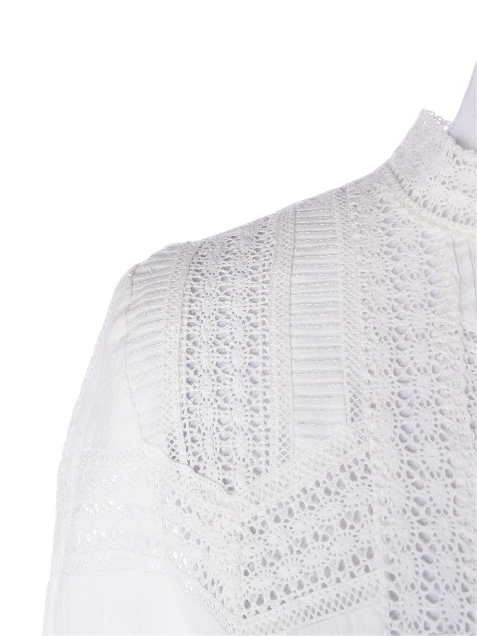 Bomulds Bluse S / Hvid / Kvinde