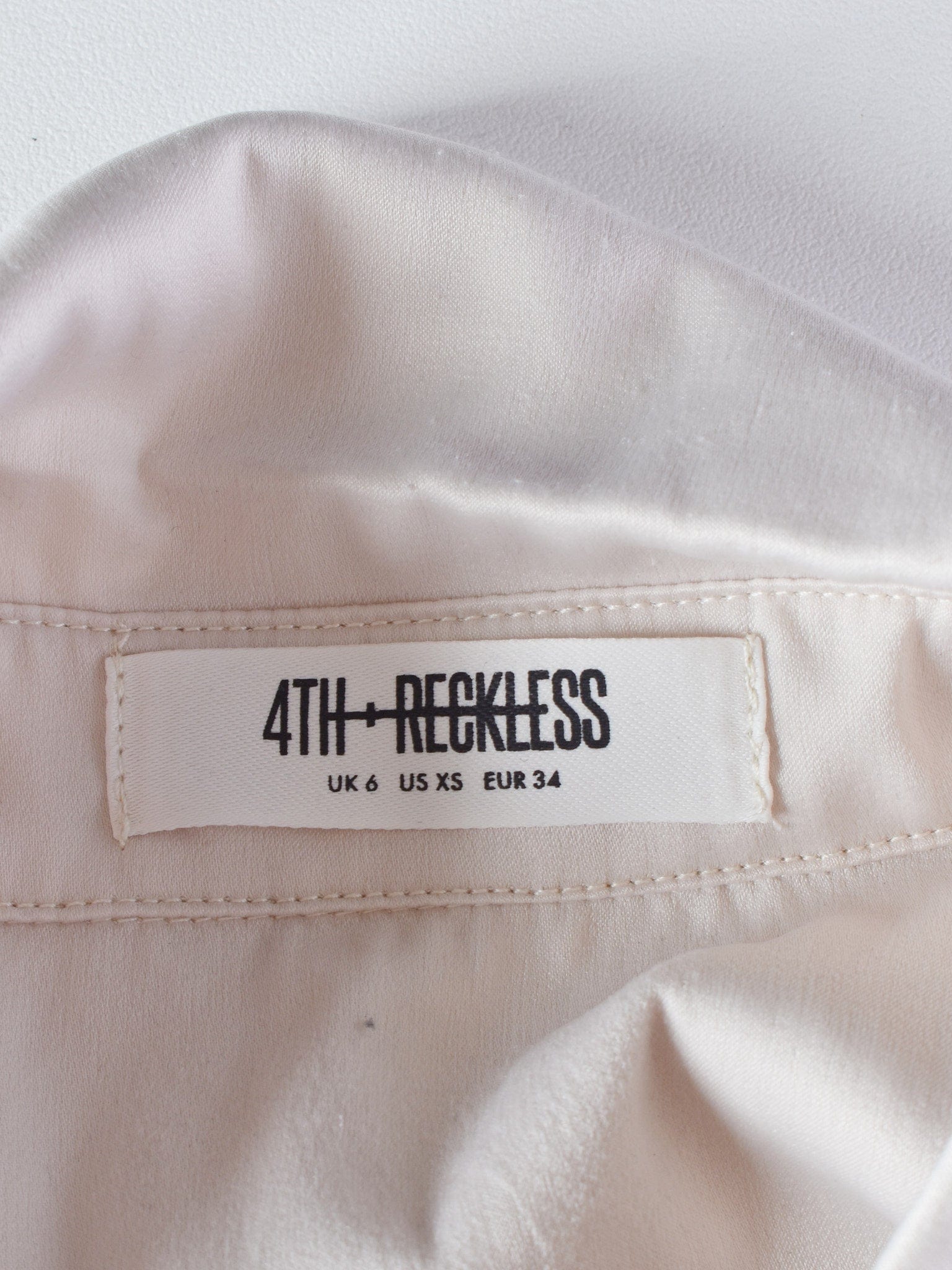 4th reckless Skjorte - 34 / Hvid / Kvinde - SassyLAB Secondhand