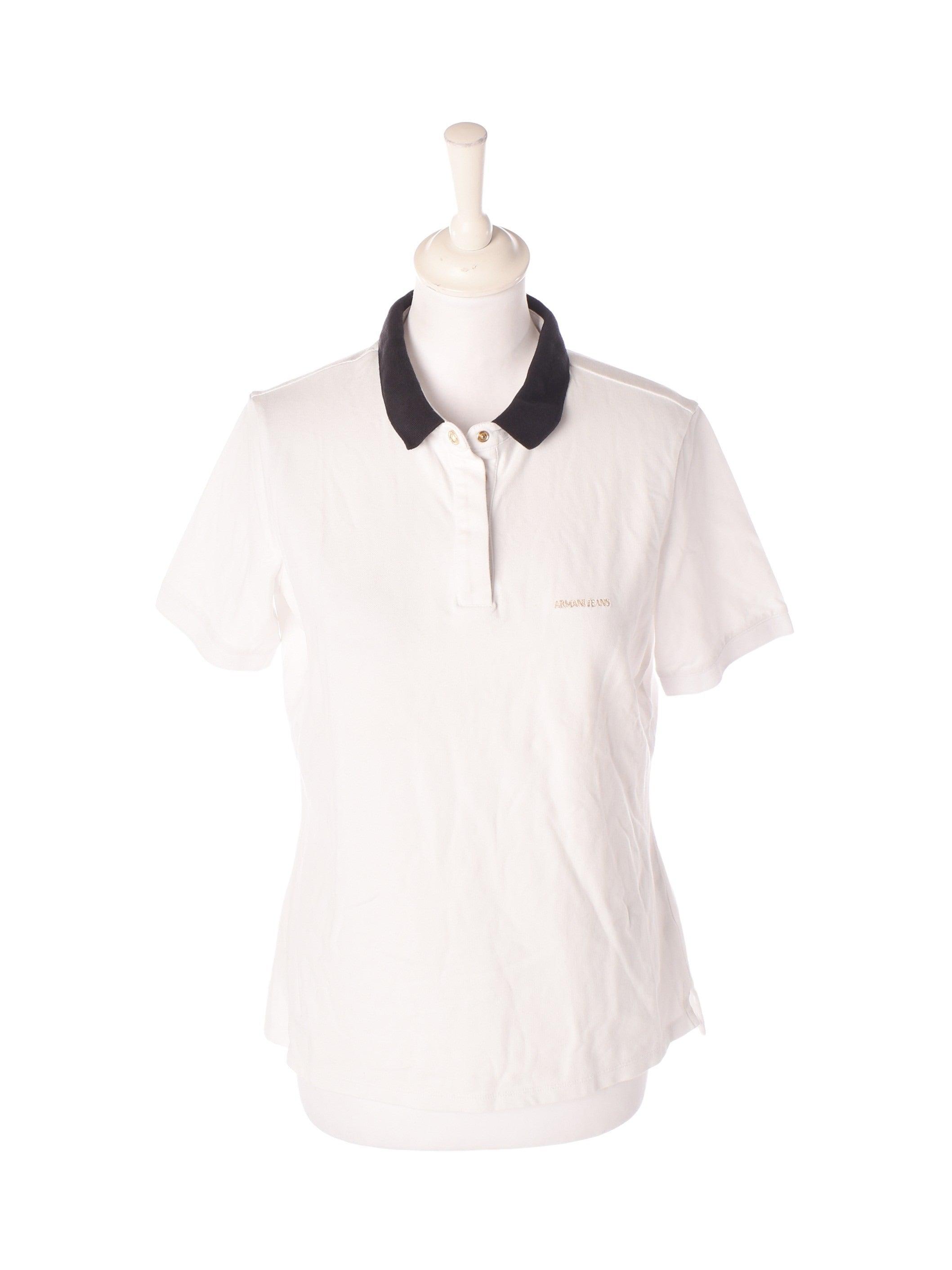 ARMANI JEANS Polo - 46 / Hvid / Kvinde - SassyLAB Secondhand