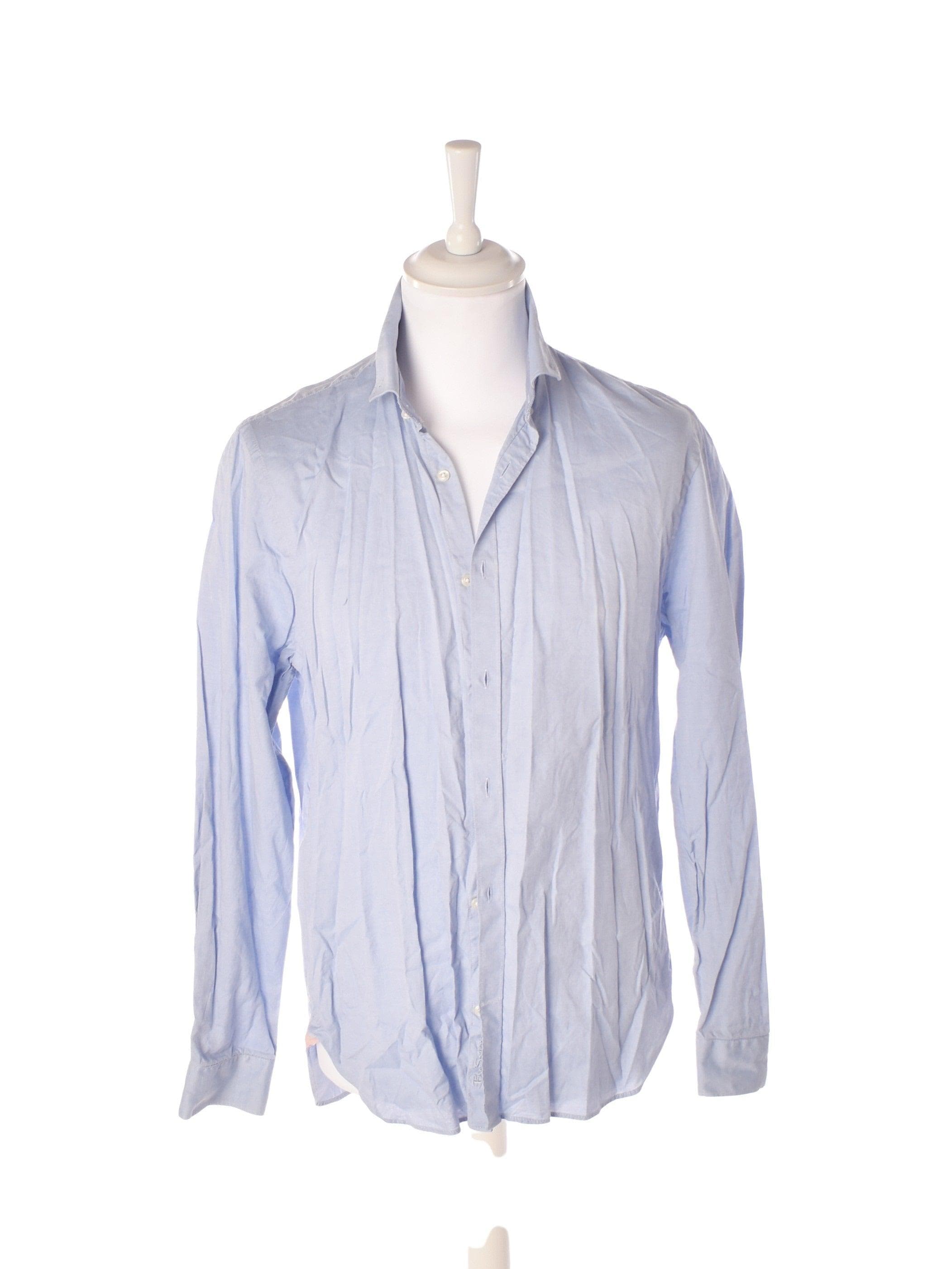 Ben Sherman Skjorte - L / Blå / Mand - SassyLAB Secondhand