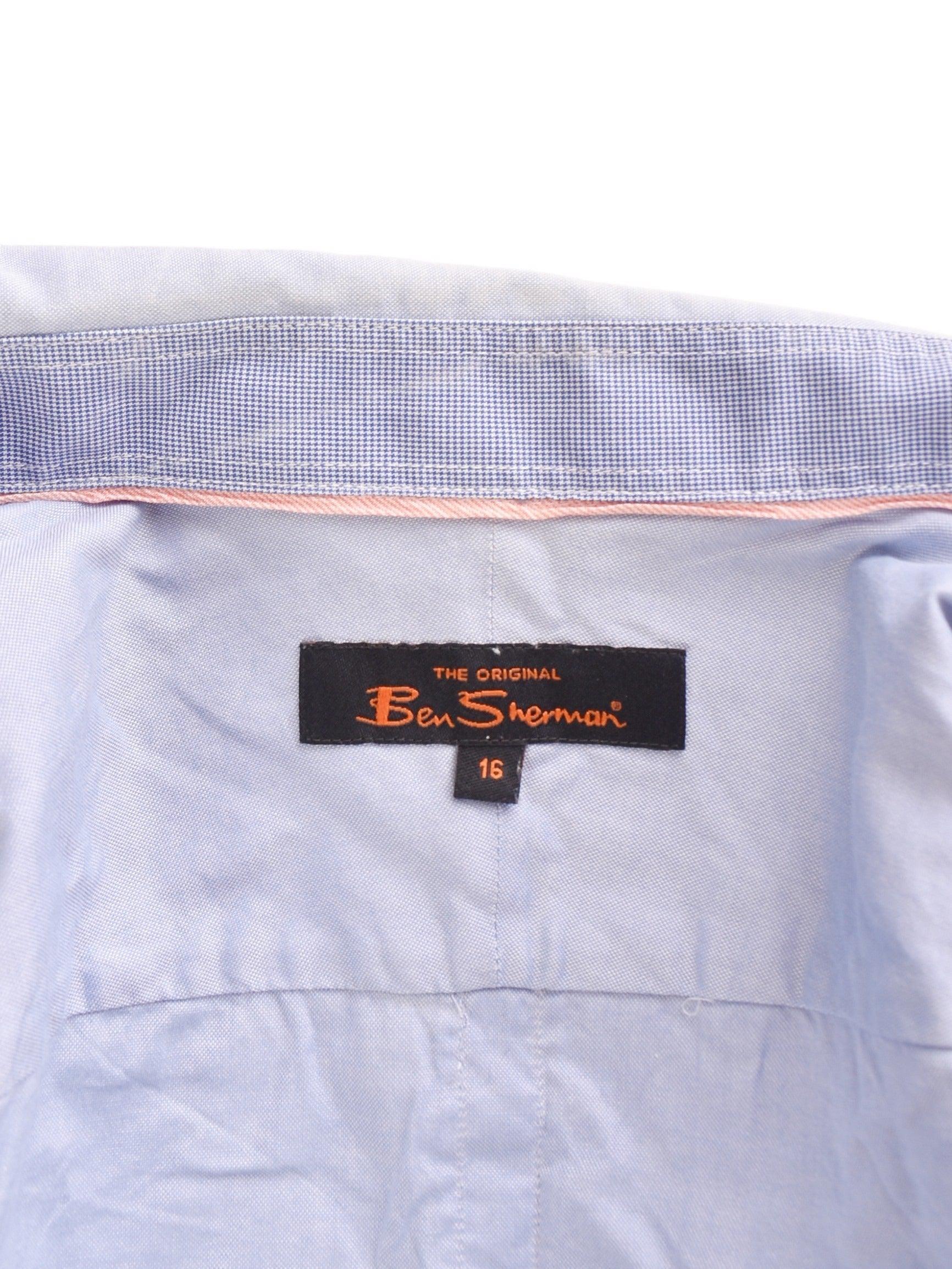 Ben Sherman Skjorte - L / Blå / Mand - SassyLAB Secondhand