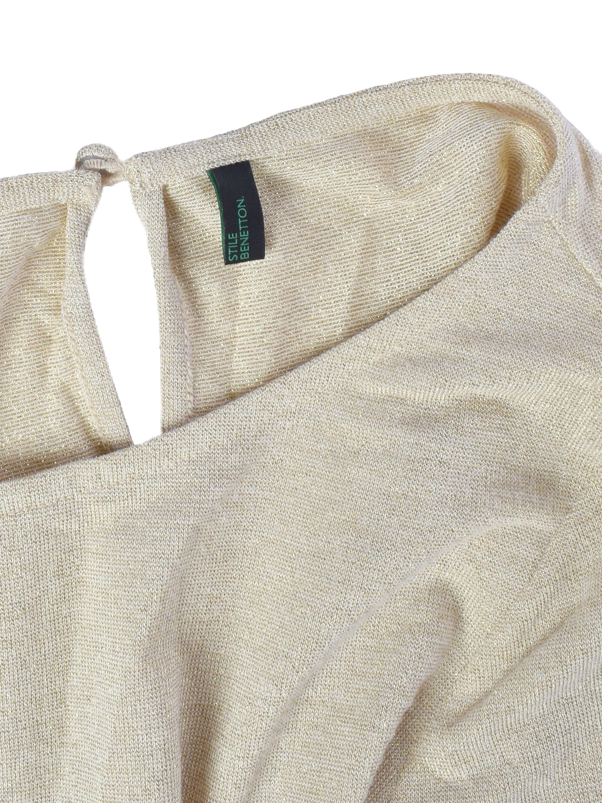 Benetton Bluse - M / Guld / Kvinde - SassyLAB Secondhand