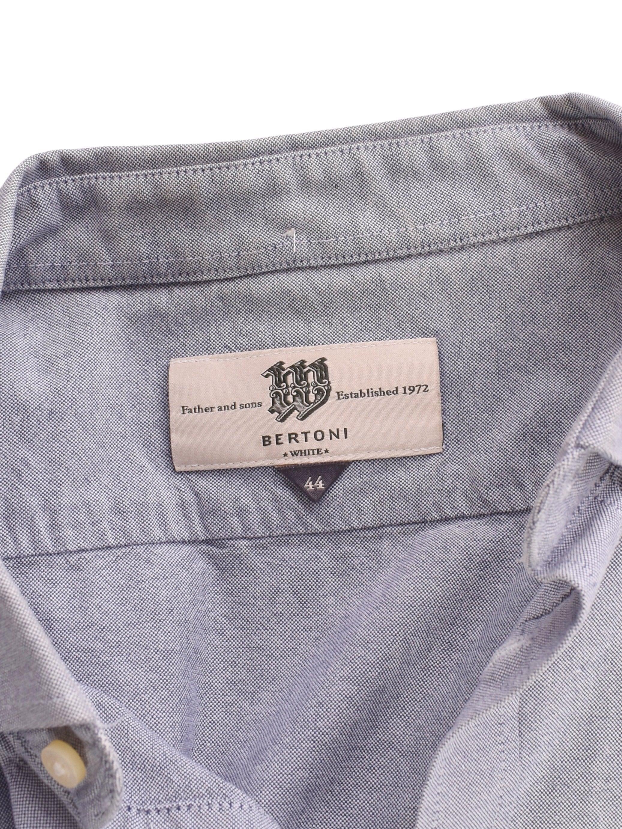 Bertoni Skjorte - 44 / Grå / Mand - SassyLAB Secondhand