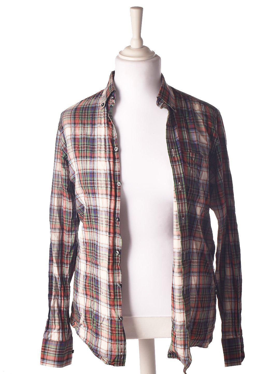 Bruun & Stengade Skjorte - 38 / Rød / Mand - SassyLAB Secondhand