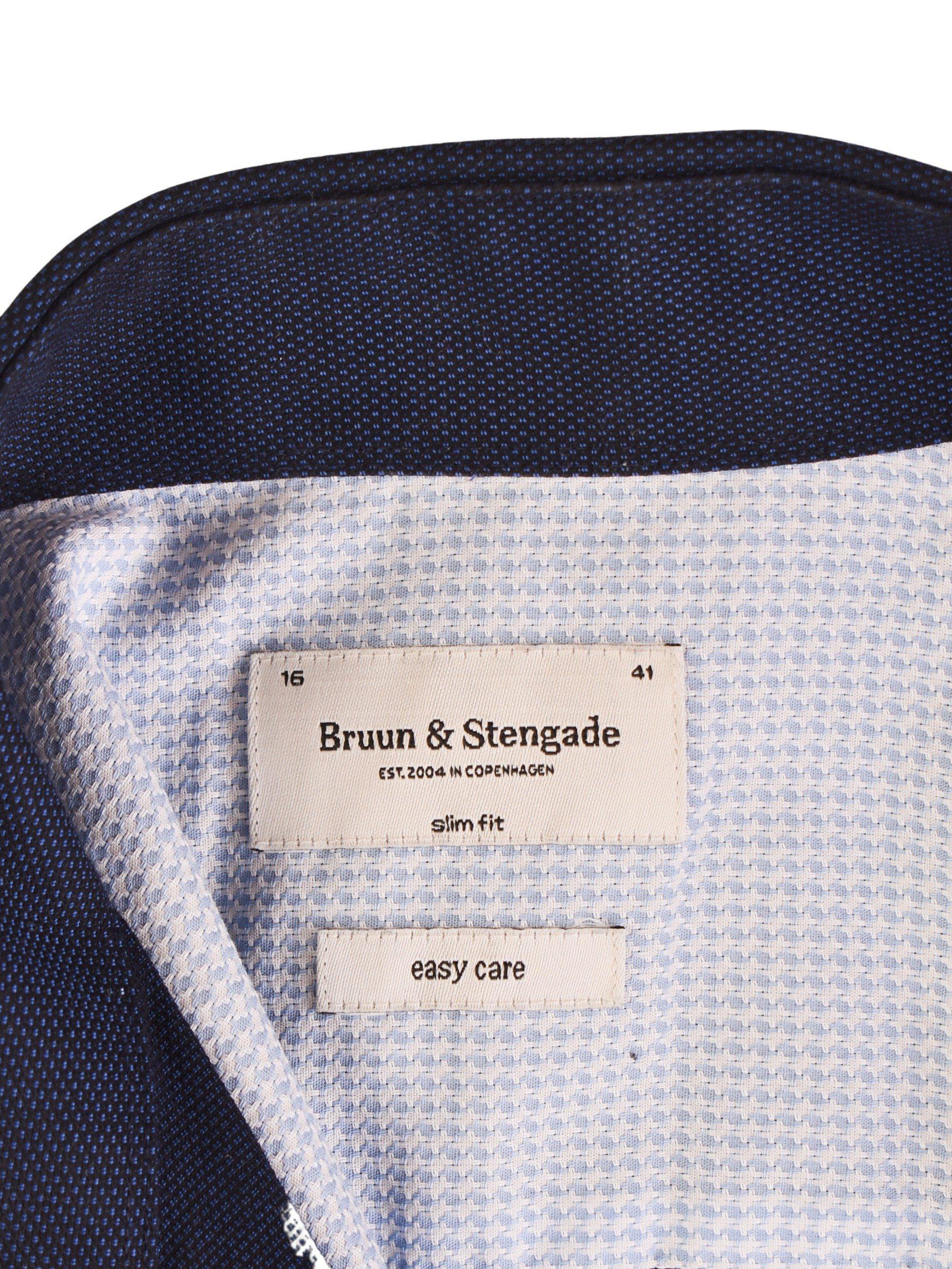 Bruun & Stengade Skjorte - 41 / Blå / Mand - SassyLAB Secondhand