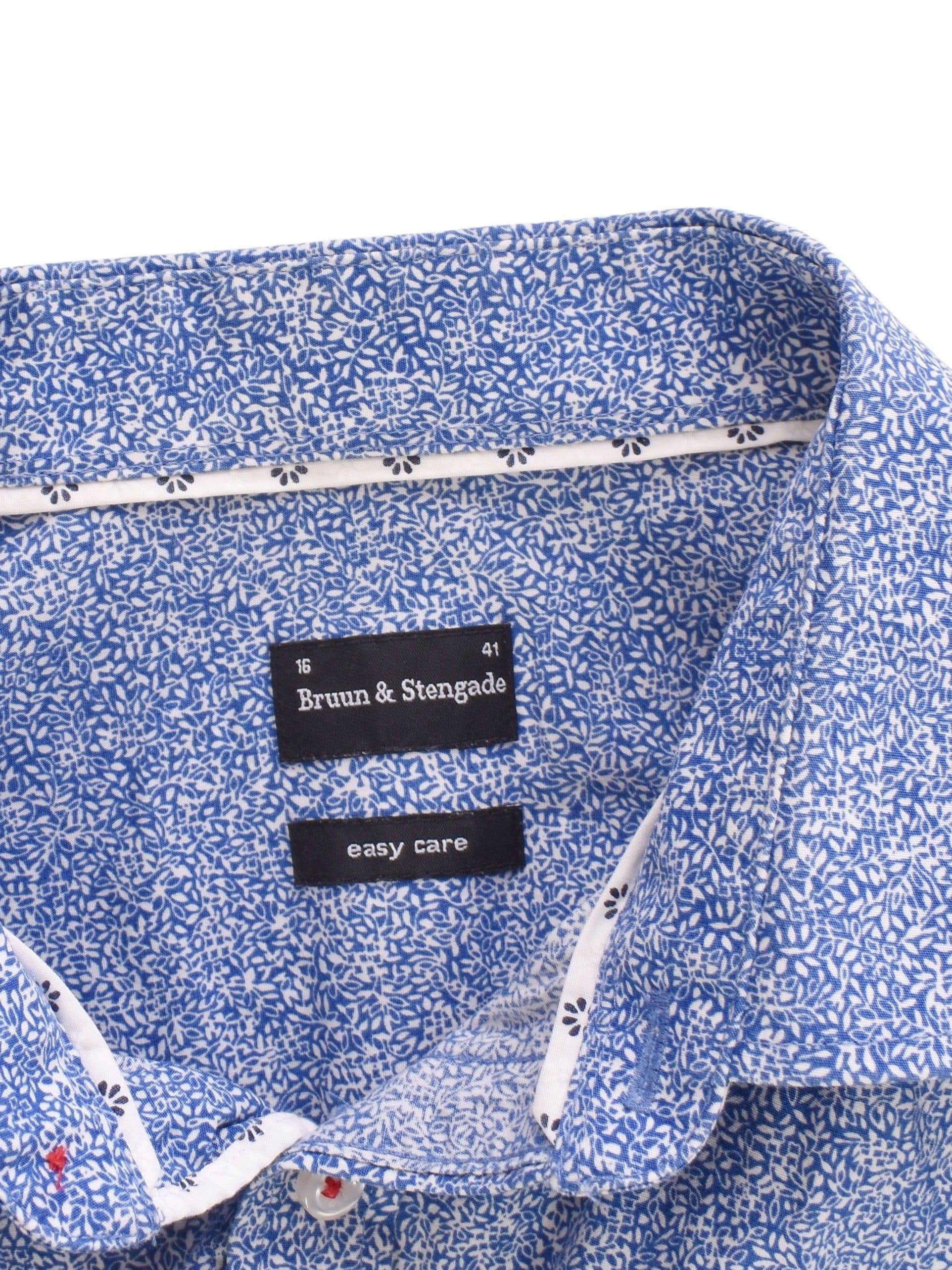 Bruun & Stengade Skjorte - 41 / Blå / Mand - SassyLAB Secondhand