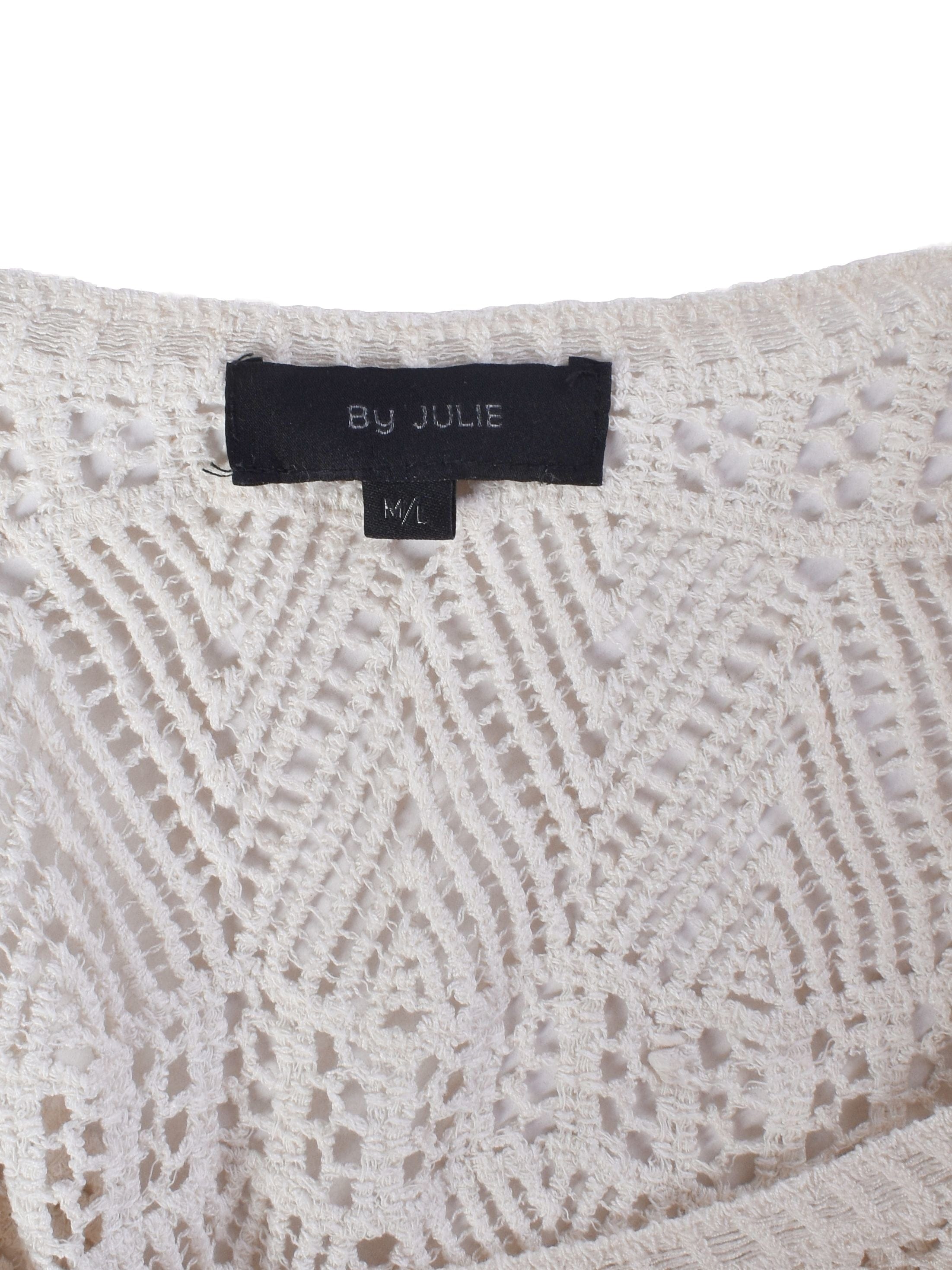 By Julie Strik - M/L / Hvid / Kvinde - SassyLAB Secondhand