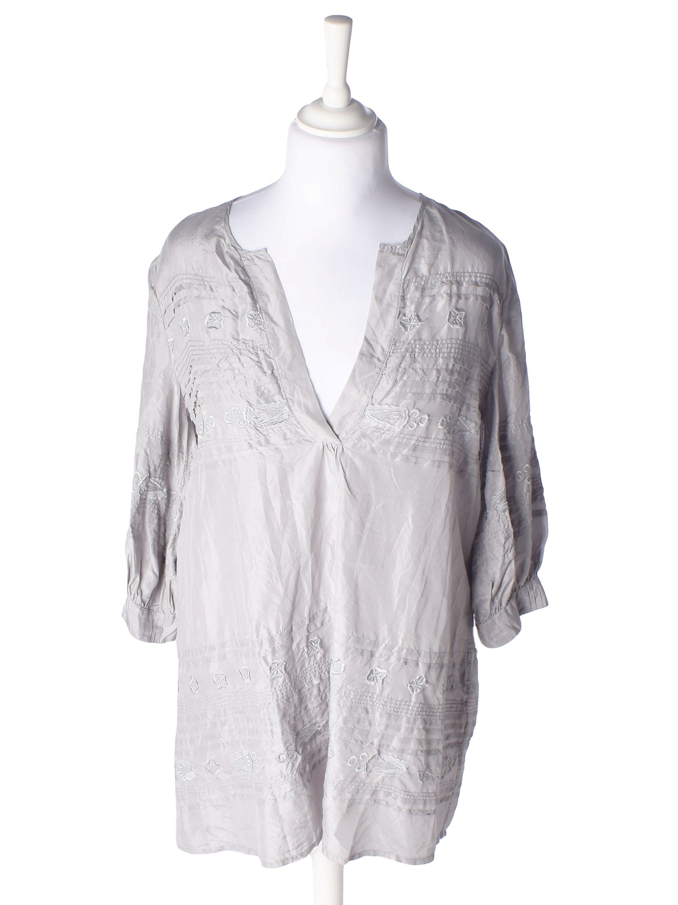 By Malene Birger Bluse - 42 / Grå / Kvinde - SassyLAB Secondhand