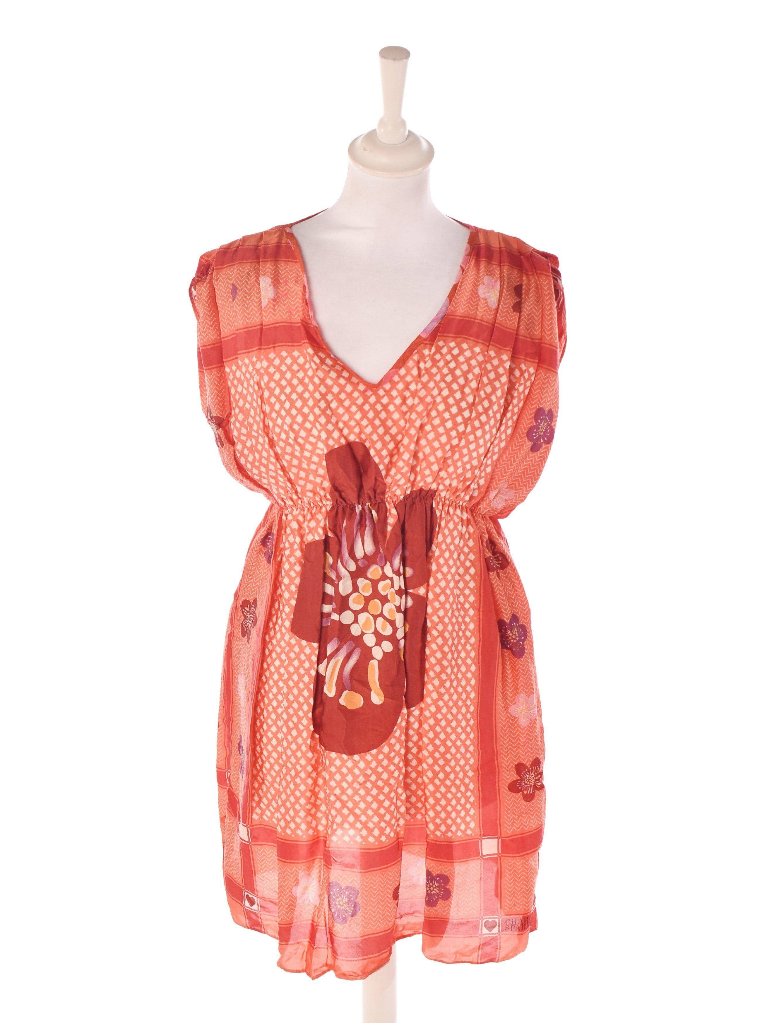 Charlotte Sparre Kjole - S / Orange / Kvinde - SassyLAB Secondhand