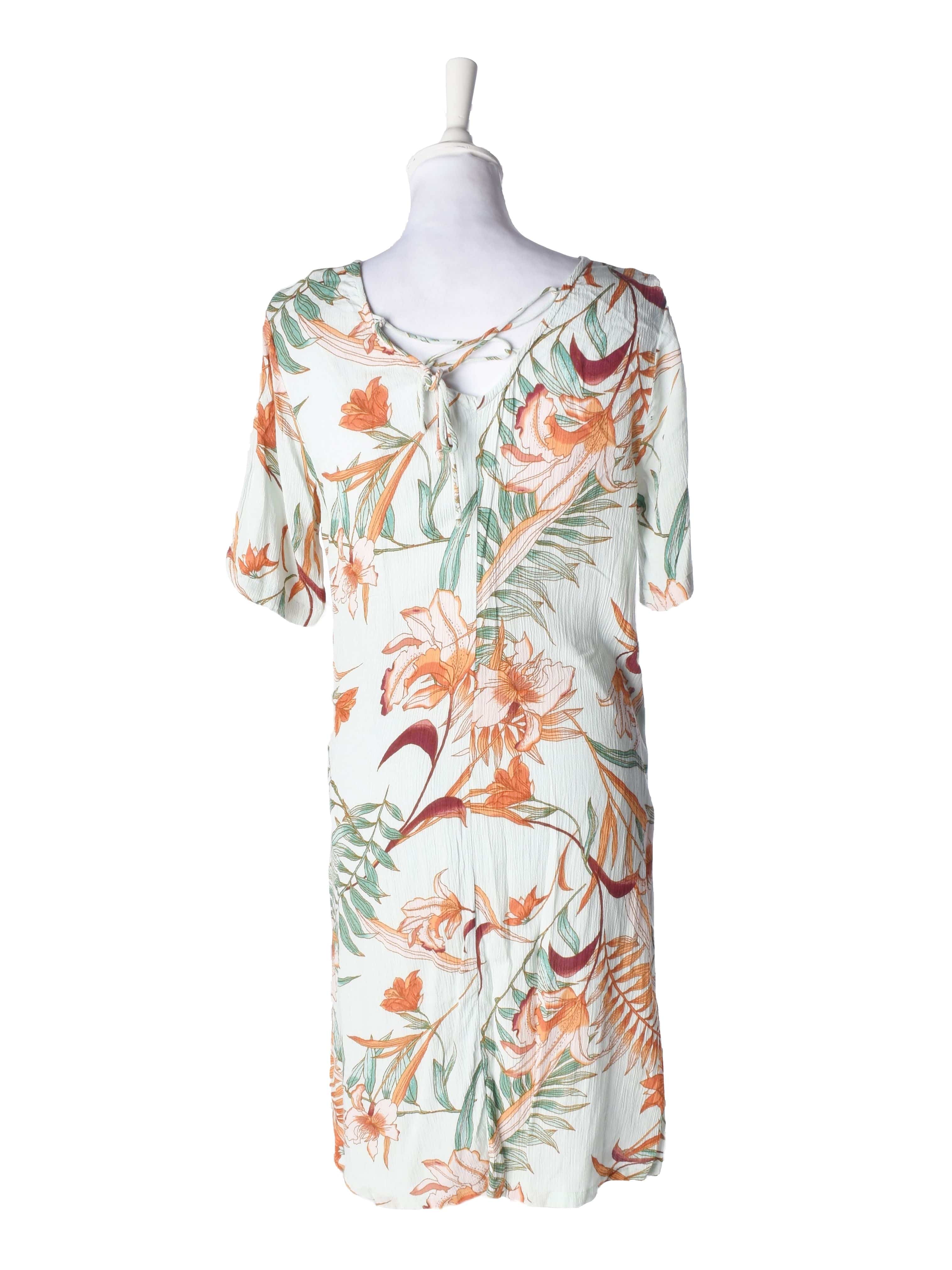 Cream Kjole - 38 / Blomstret / Kvinde - SassyLAB Secondhand