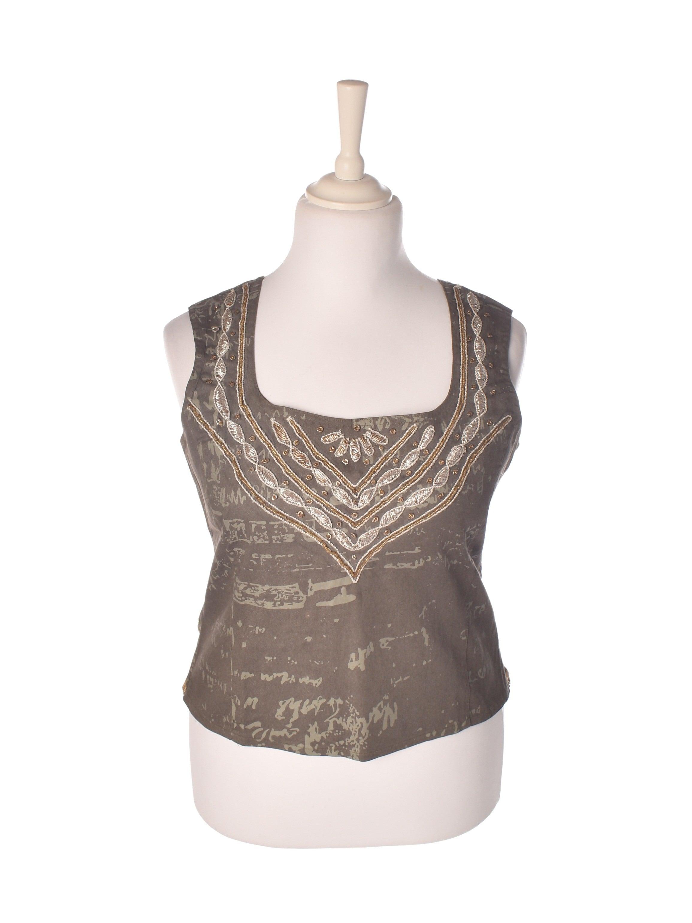 Cream Top - 44 / Grøn / Kvinde - SassyLAB Secondhand