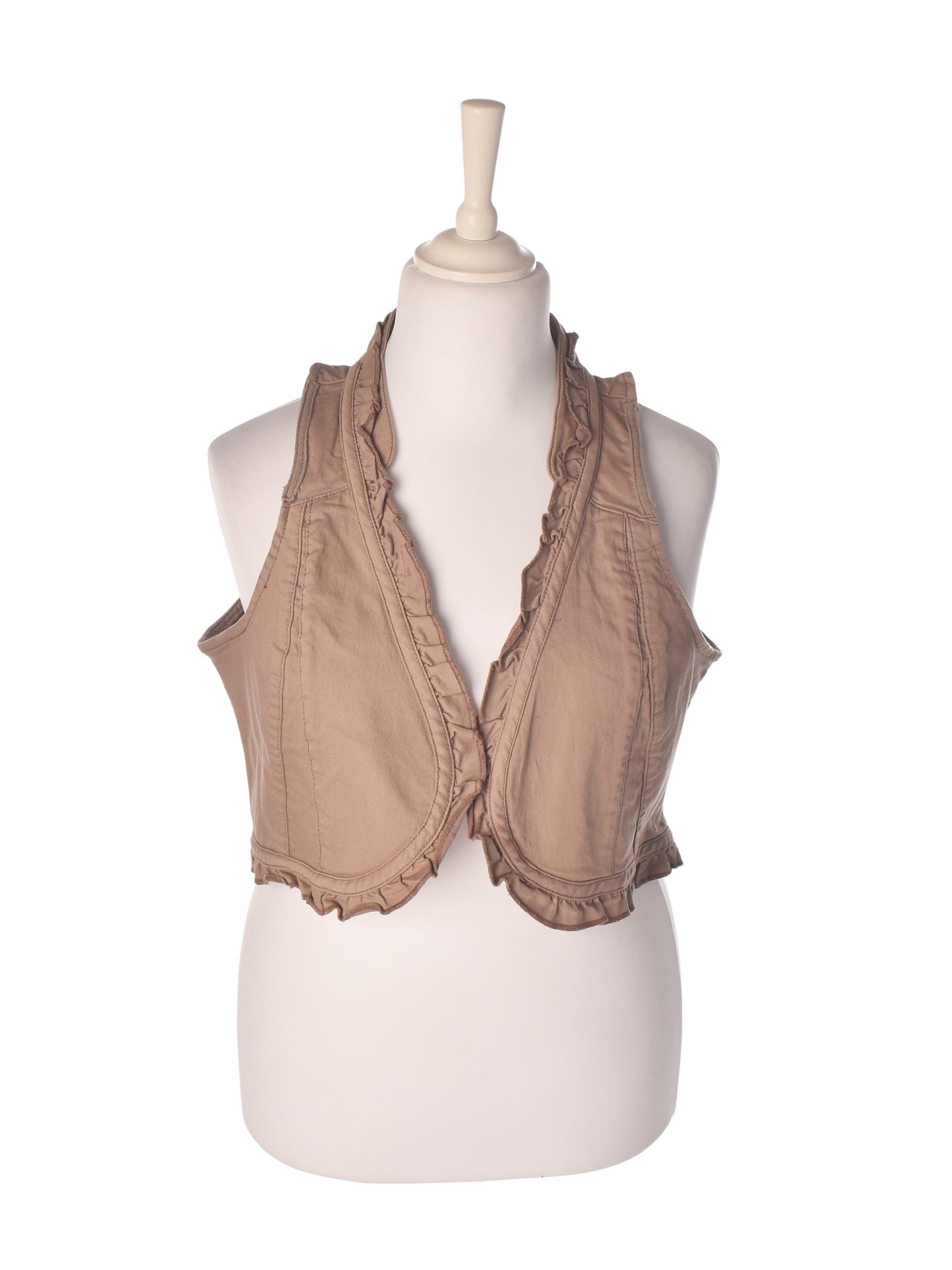 Cream Vest - 44 / Brun / Kvinde - SassyLAB Secondhand