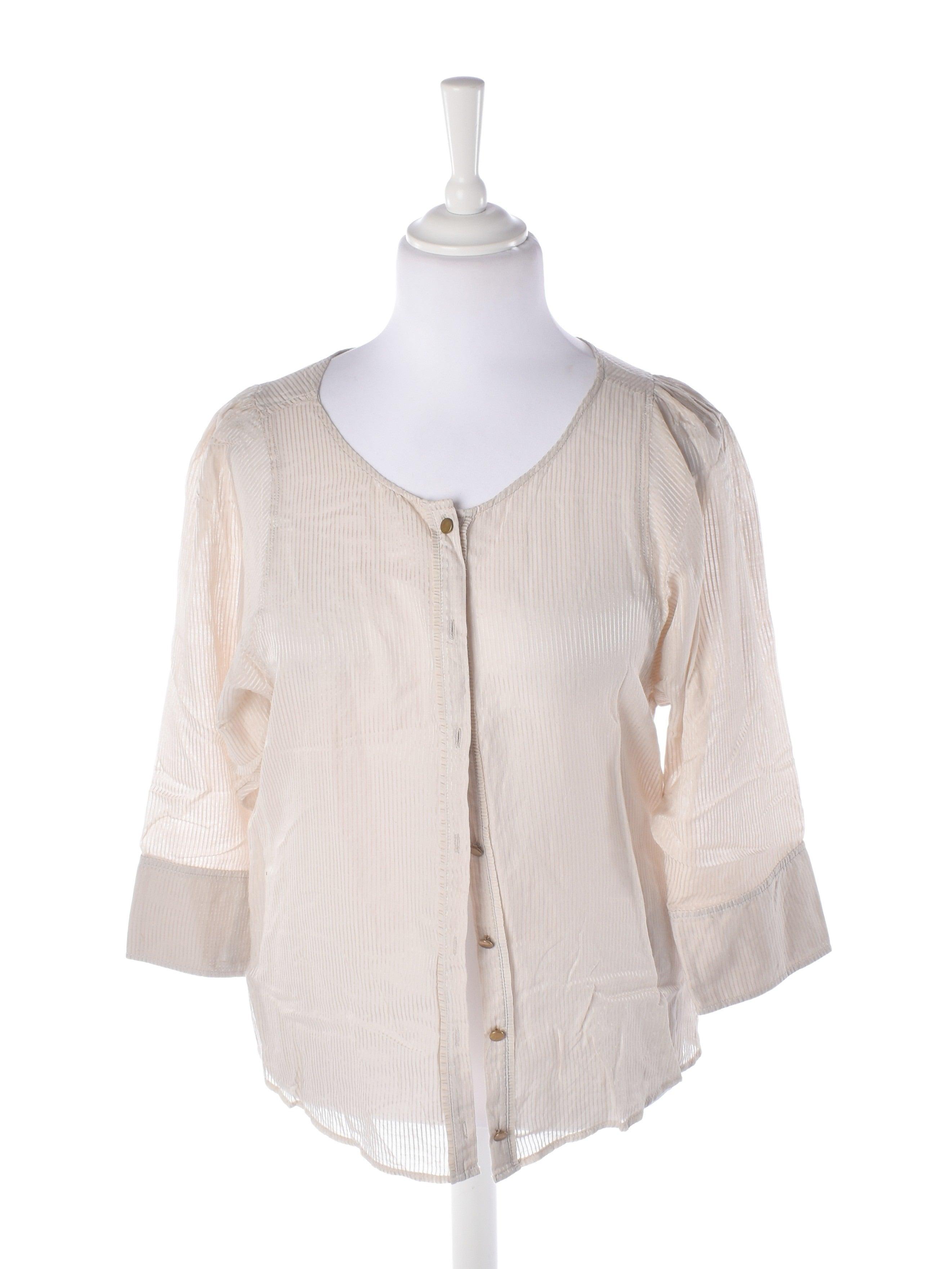 Custommade Bluse - 42 / Beige / Kvinde - SassyLAB Secondhand