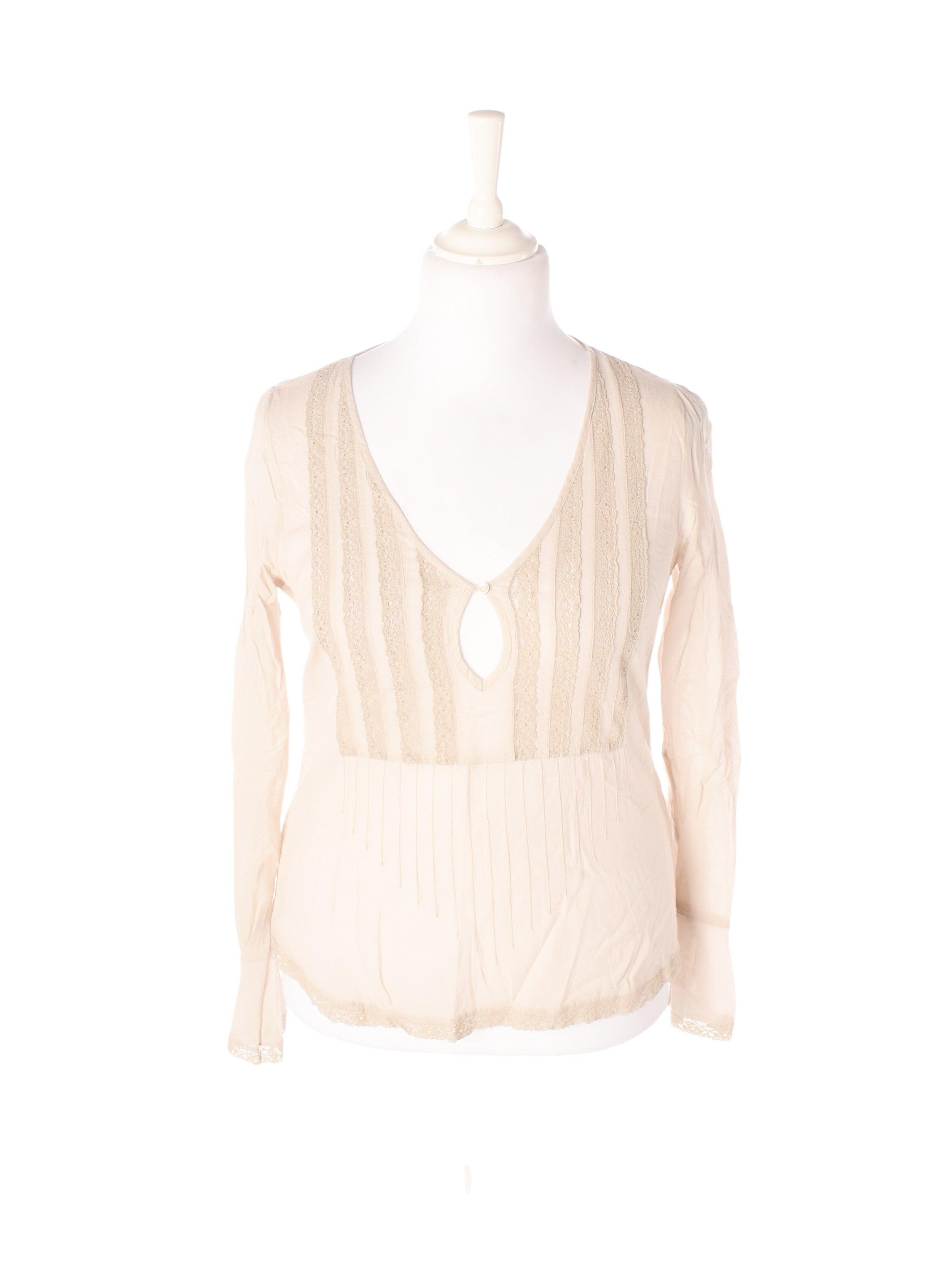 DAY Birger et Mikkelsen Bluse - 42 / Beige / Kvinde - SassyLAB Secondhand