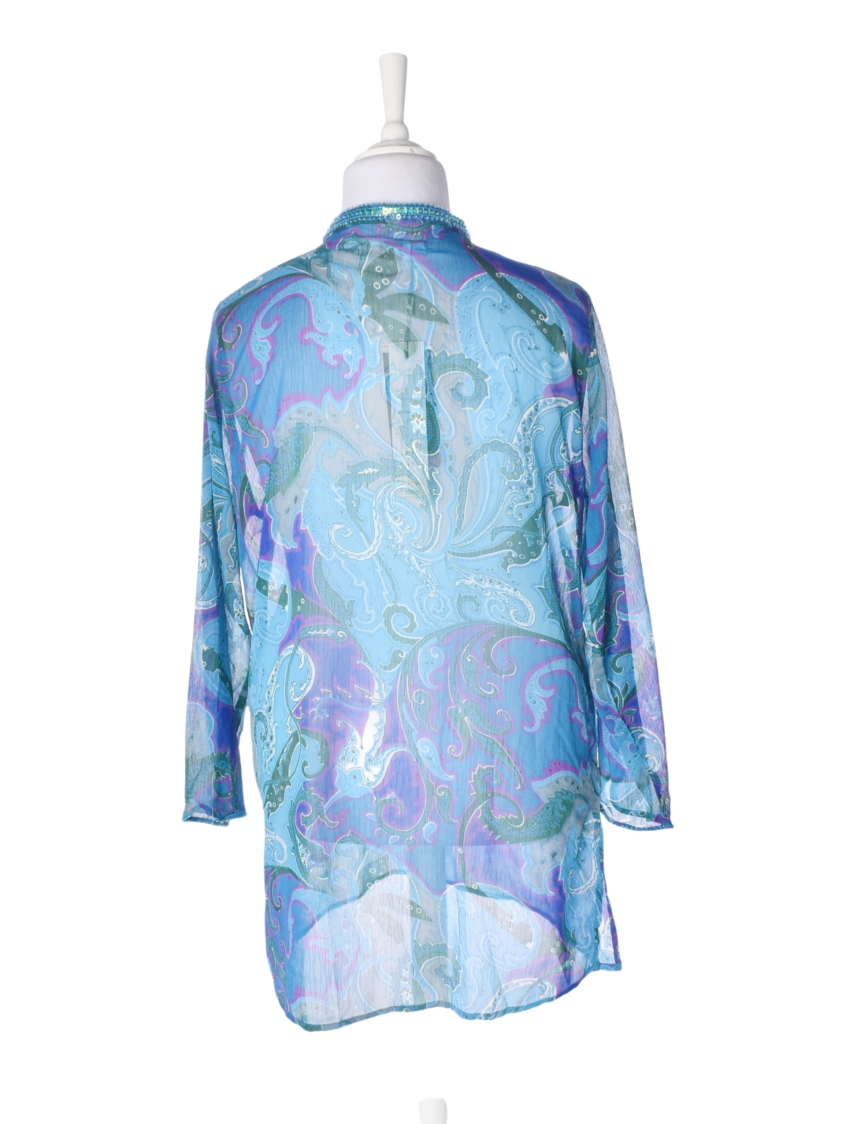 DNY Cph Bluse - S / Blå / Kvinde - SassyLAB Secondhand
