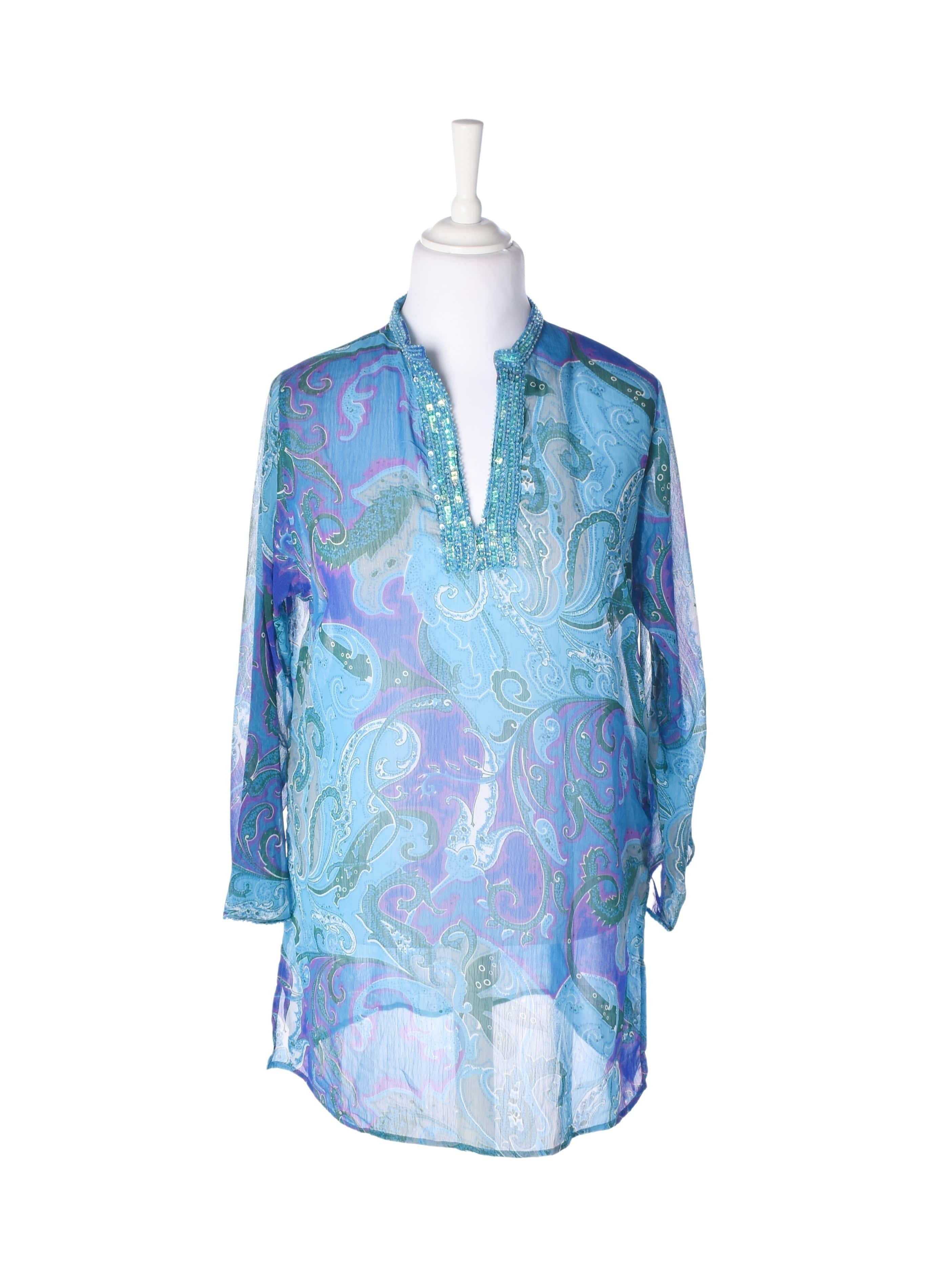 DNY Cph Bluse - S / Blå / Kvinde - SassyLAB Secondhand