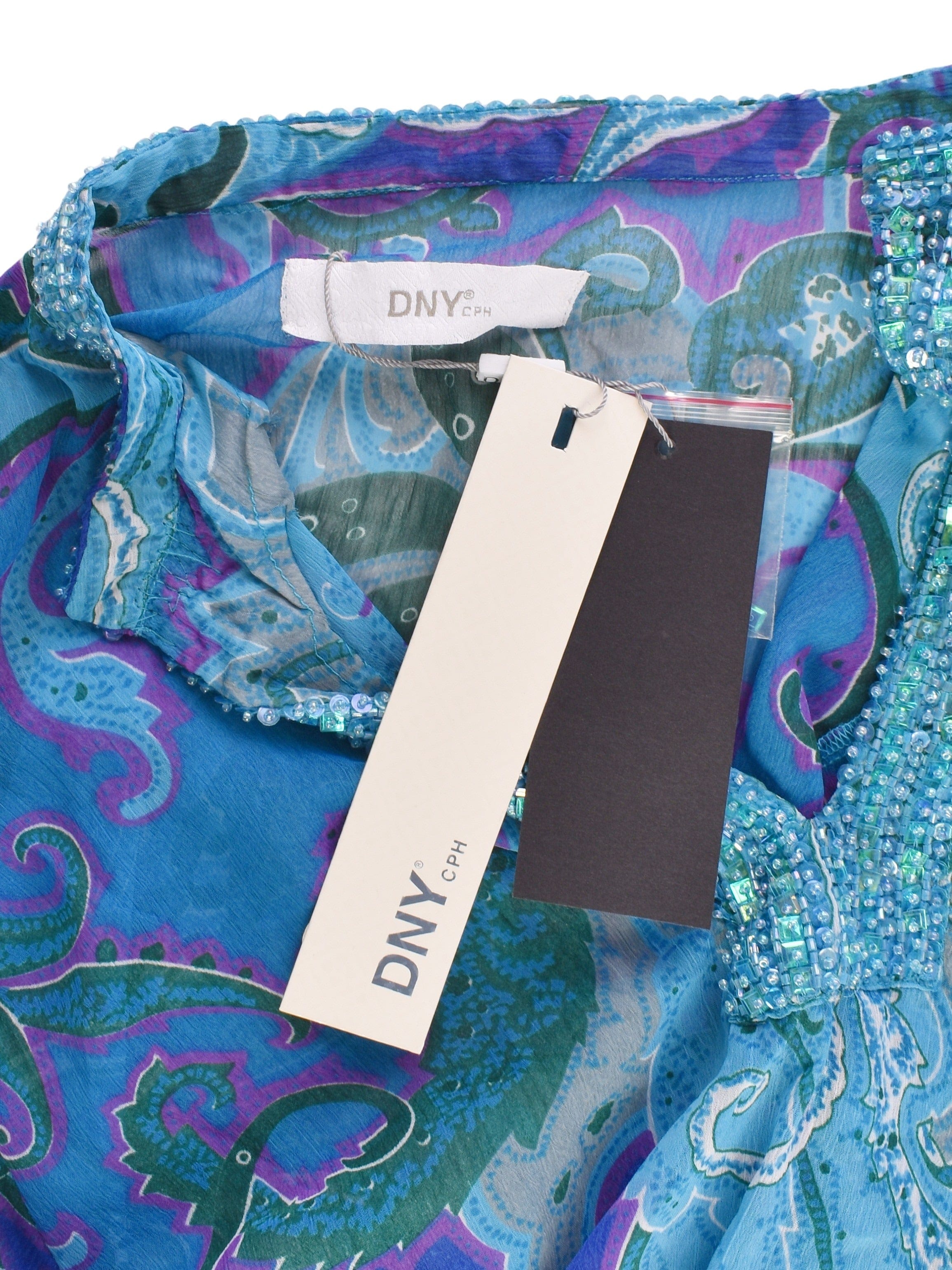 DNY Cph Bluse - S / Blå / Kvinde - SassyLAB Secondhand