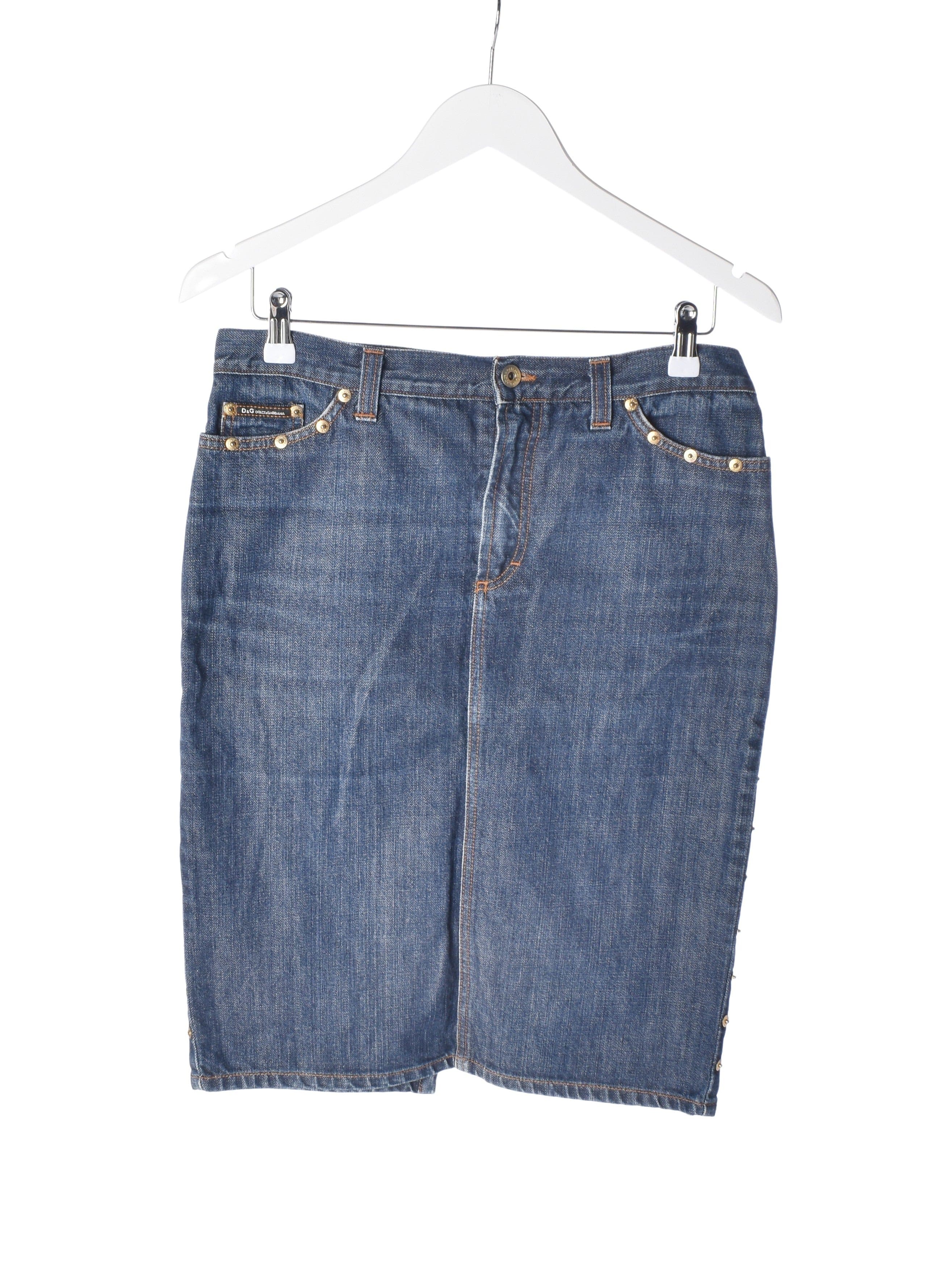 Dolce and Gabbana Nederdel - 44 / Blå / Kvinde - SassyLAB Secondhand