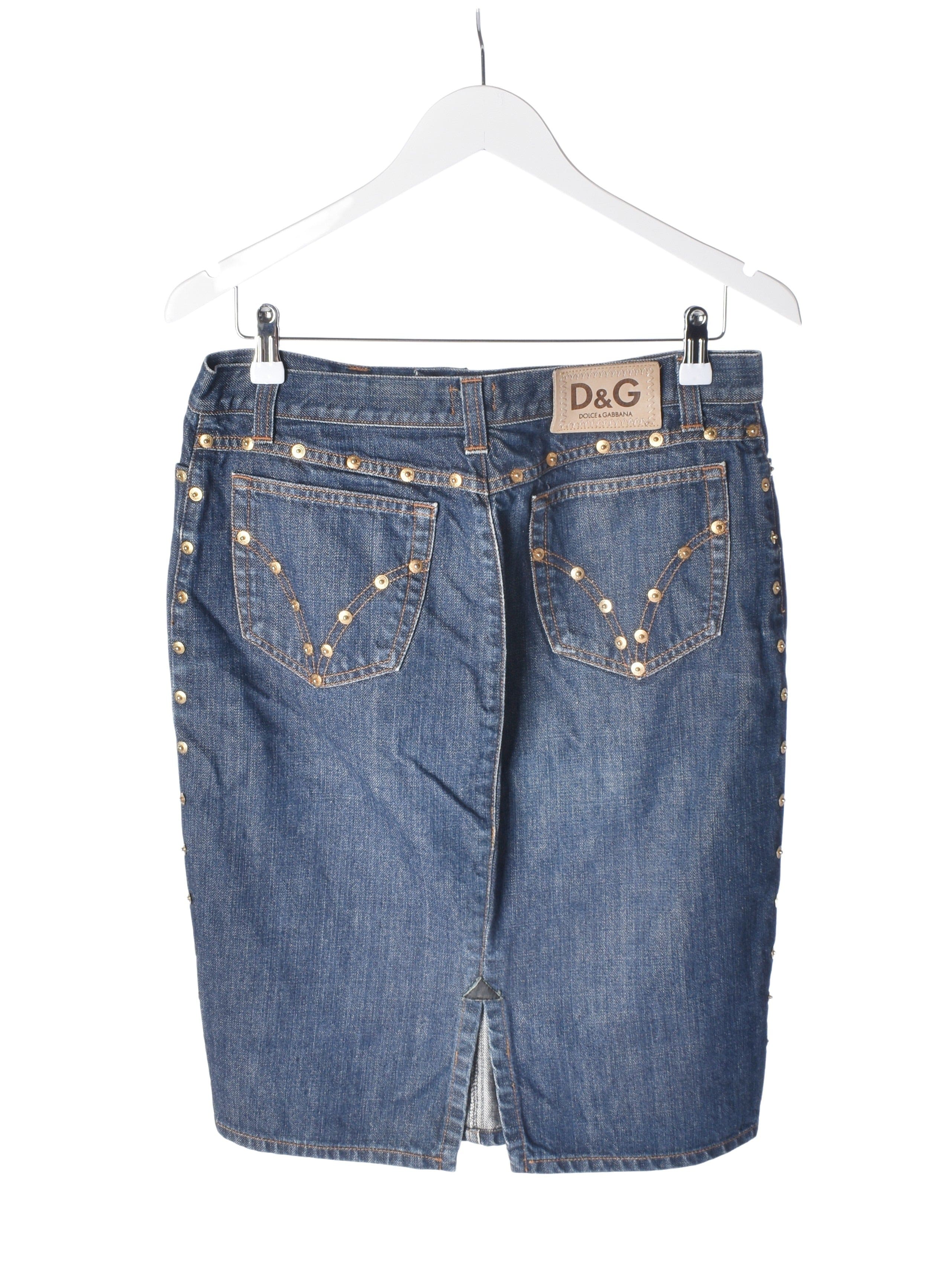 Dolce and Gabbana Nederdel - 44 / Blå / Kvinde - SassyLAB Secondhand