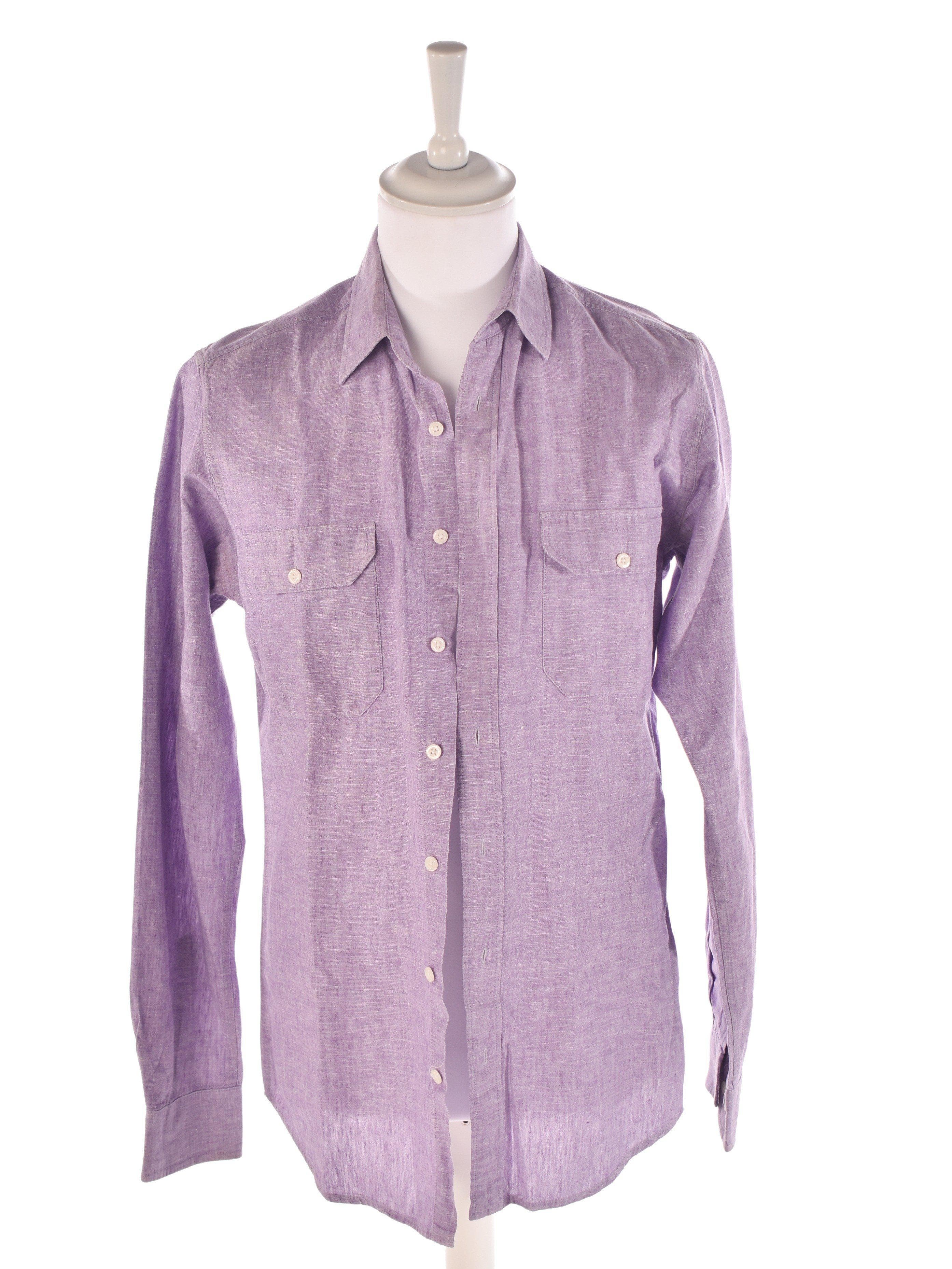 Dressmann Skjorte - M / Lilla / Mand - SassyLAB Secondhand