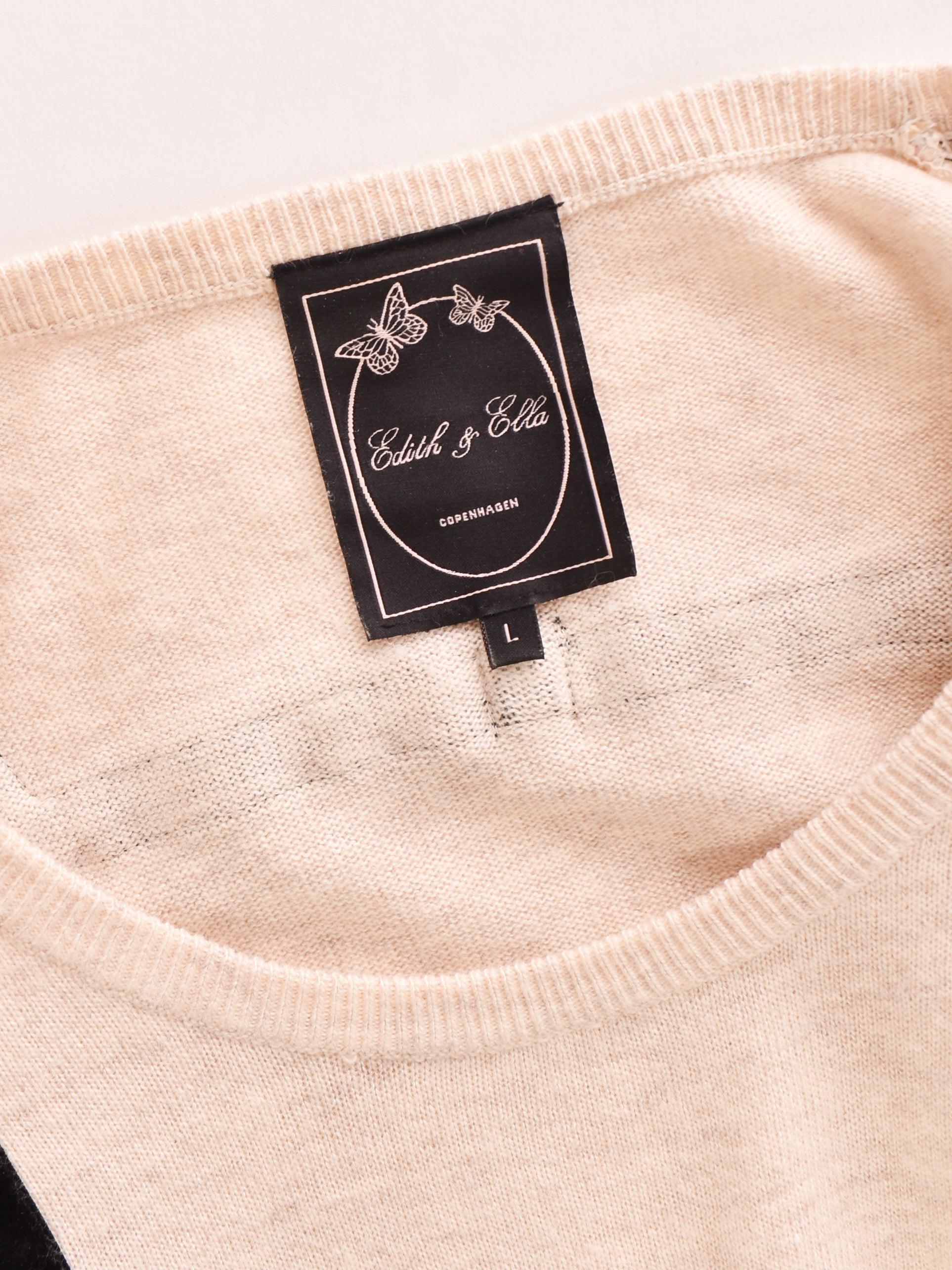 Edith og Ella Sweater - L / Beige / Kvinde - SassyLAB Secondhand
