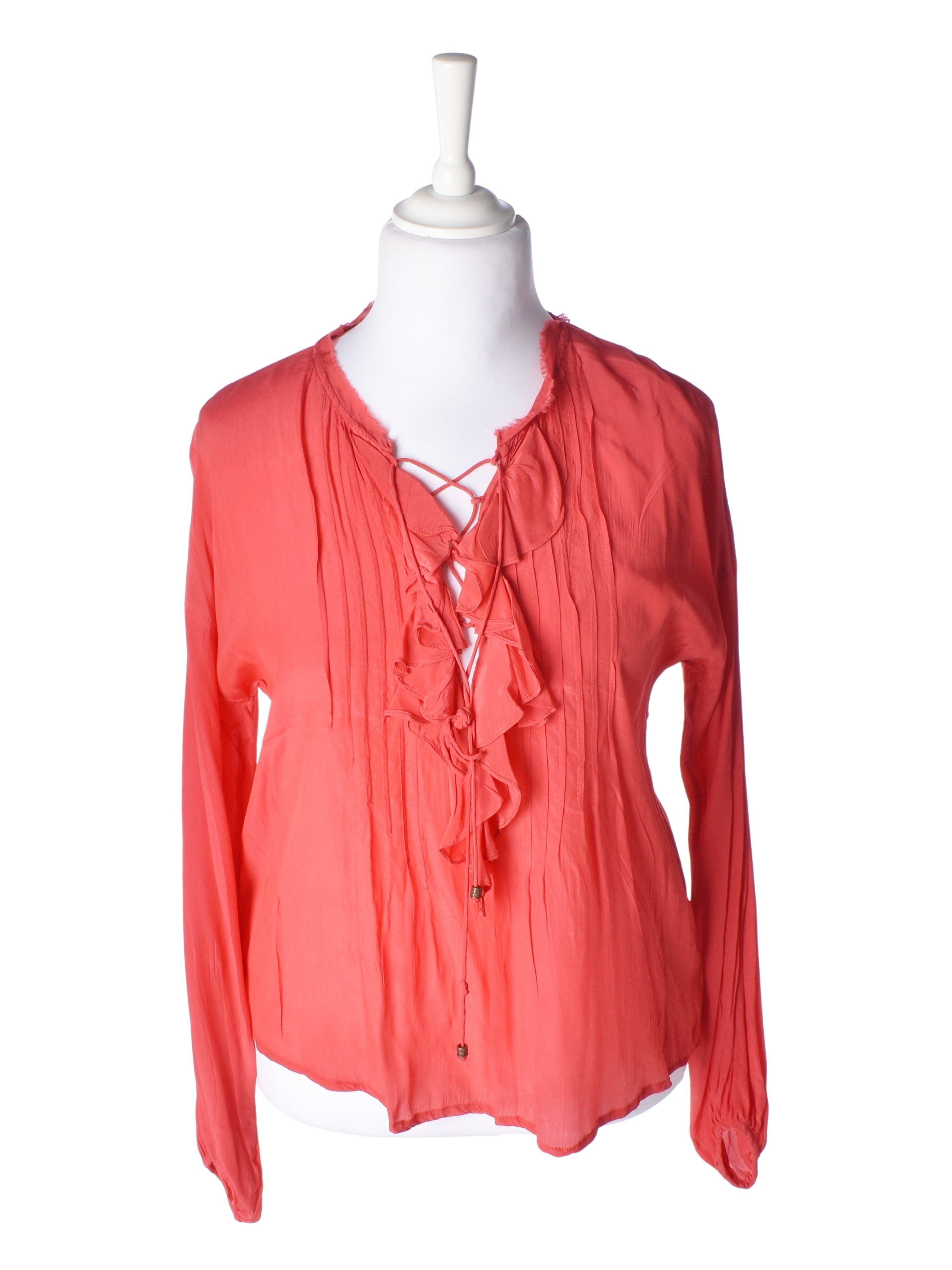 Eva go Diva Bluse - L / Rød / Kvinde - SassyLAB Secondhand