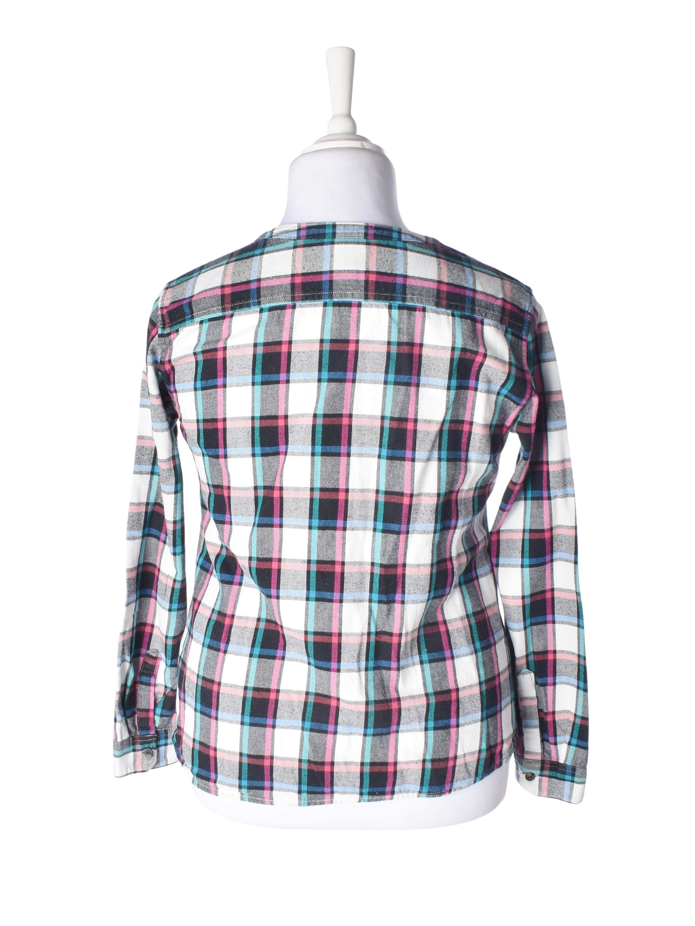 Flammed Skjorte - XL / Hvid / Kvinde - SassyLAB Secondhand