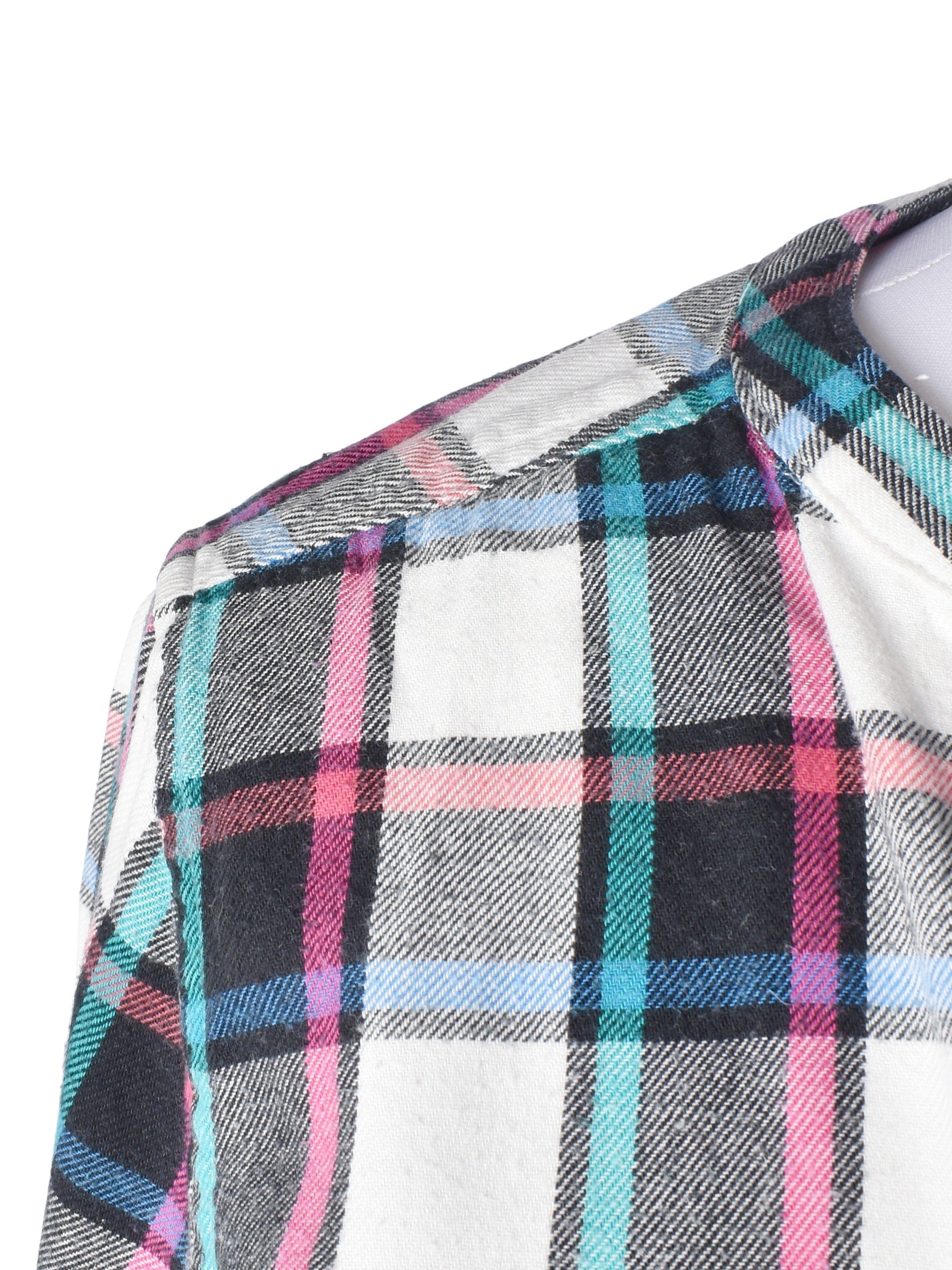 Flammed Skjorte - XL / Hvid / Kvinde - SassyLAB Secondhand