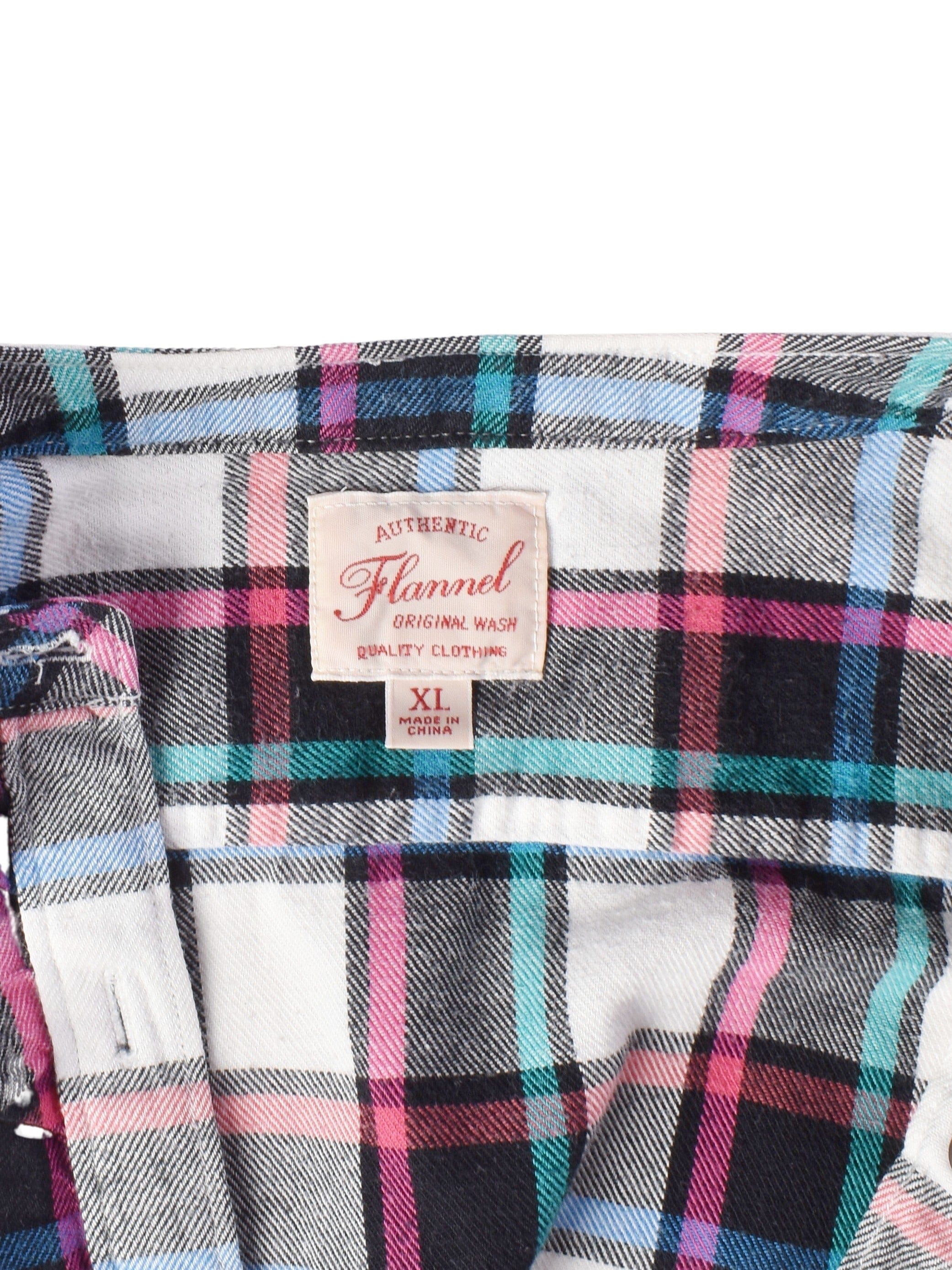 Flammed Skjorte - XL / Hvid / Kvinde - SassyLAB Secondhand
