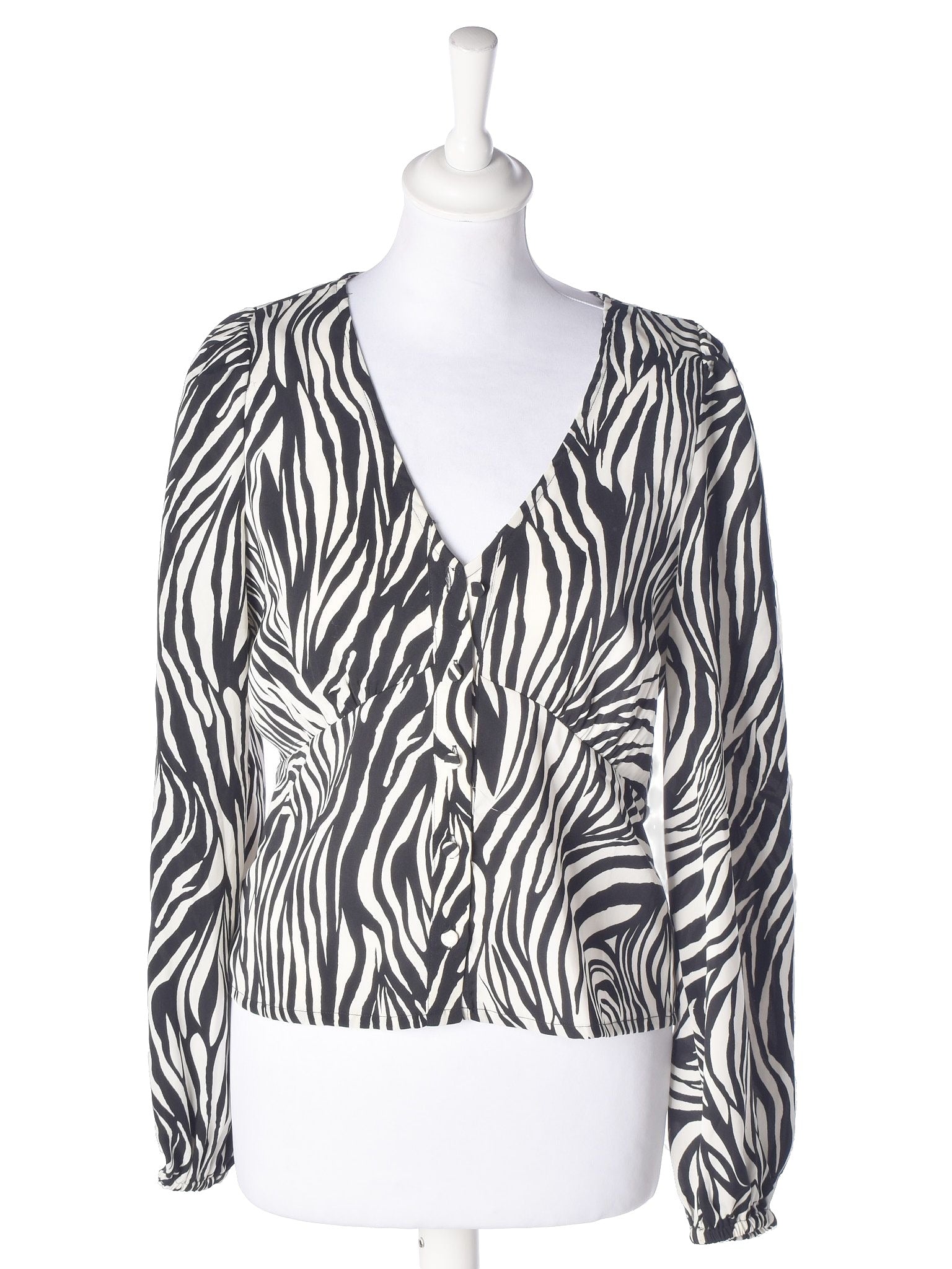 Frakment Bluse - S/M / Dyreprint / Kvinde - SassyLAB Secondhand