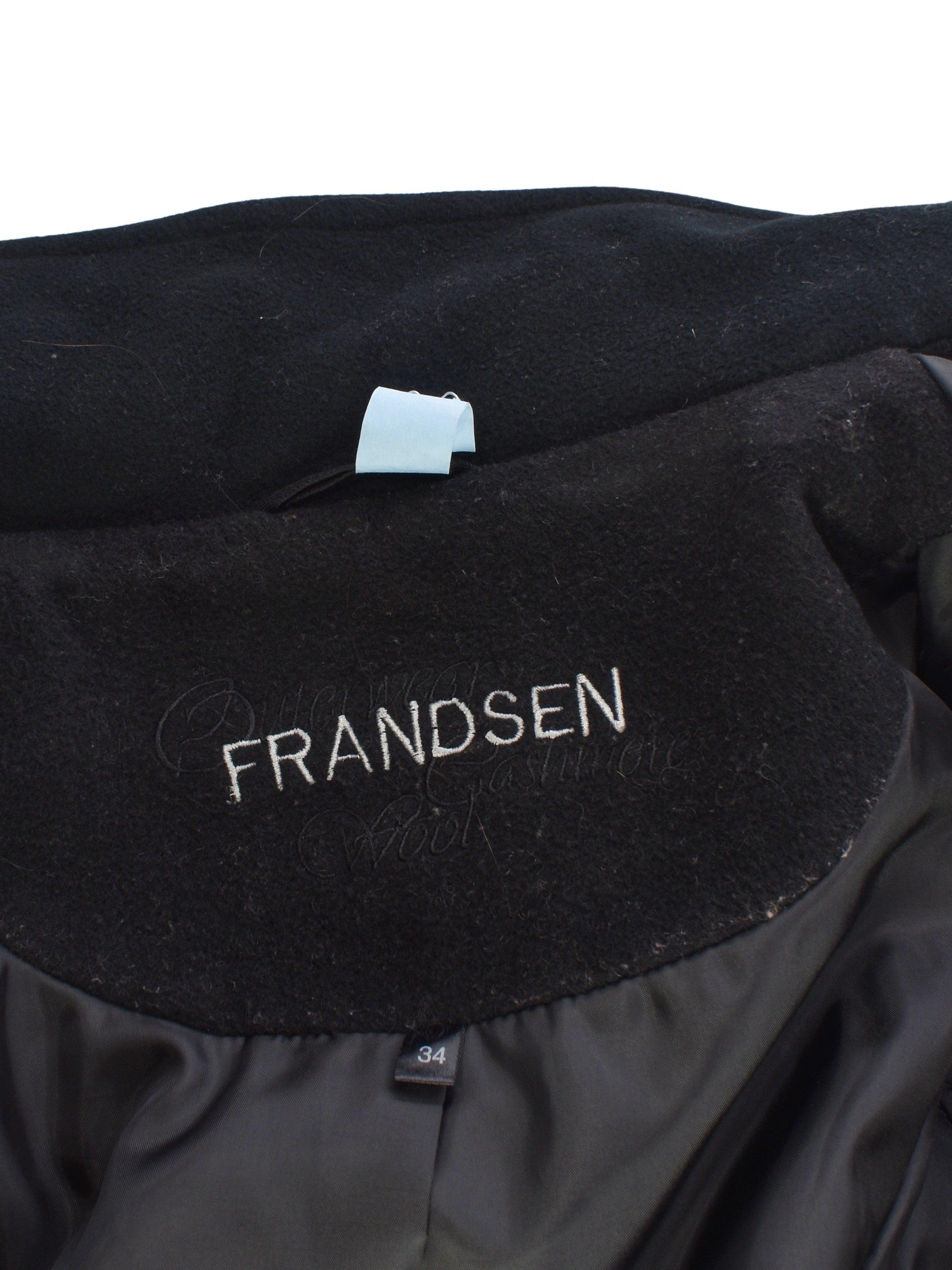 Frandsen Frakke - 34 / Sort / Kvinde - SassyLAB Secondhand