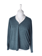 Fransa Bluse - XL / Blå / Kvinde - SassyLAB Secondhand