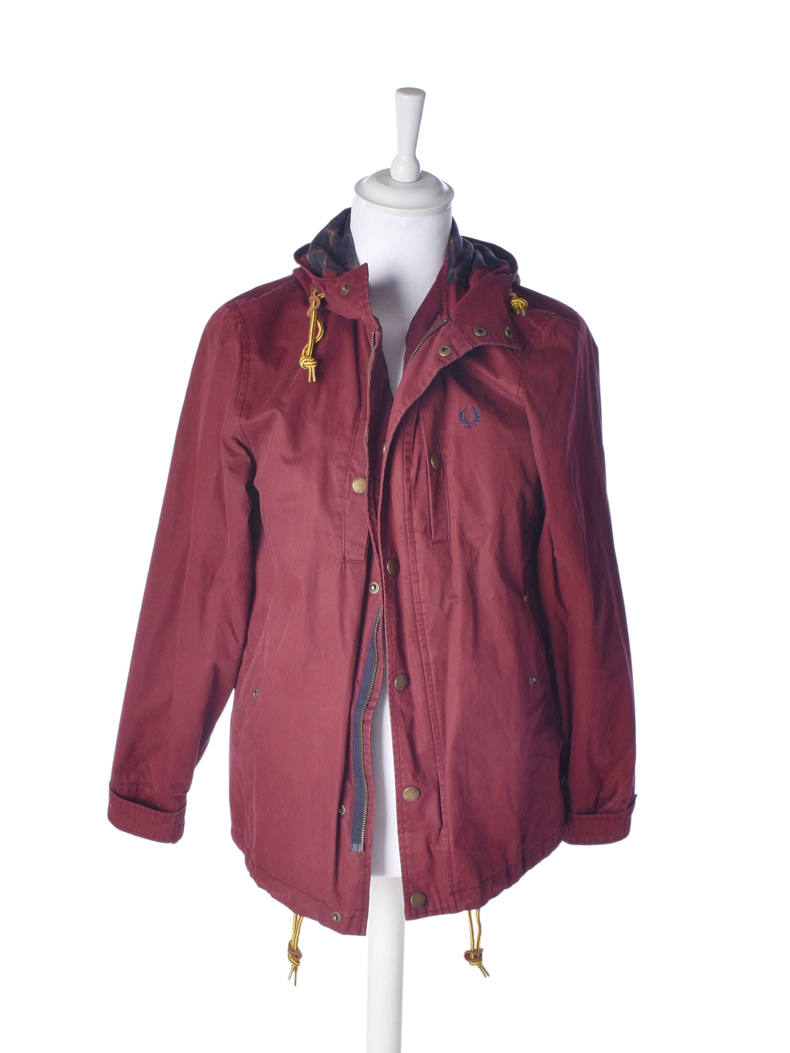 Fred Perry Jakke - S / Bordeaux / Mand - SassyLAB Secondhand