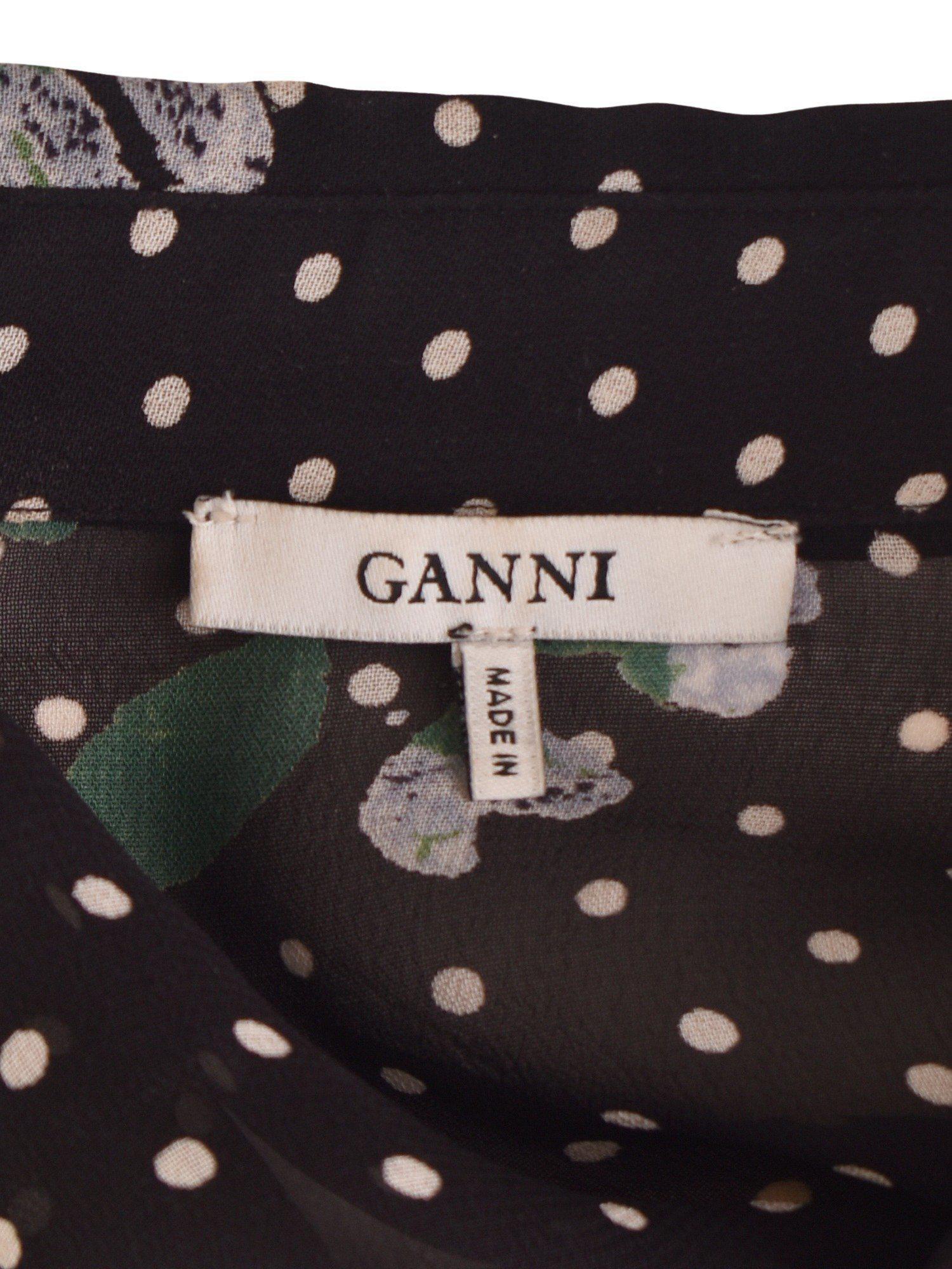 Ganni Bluse - 36 / Sort / Kvinde - SassyLAB Secondhand